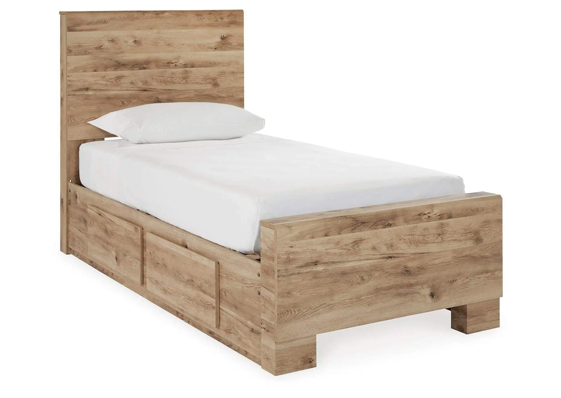 Hyanna Twin Panel Bed with 1 Side Storage