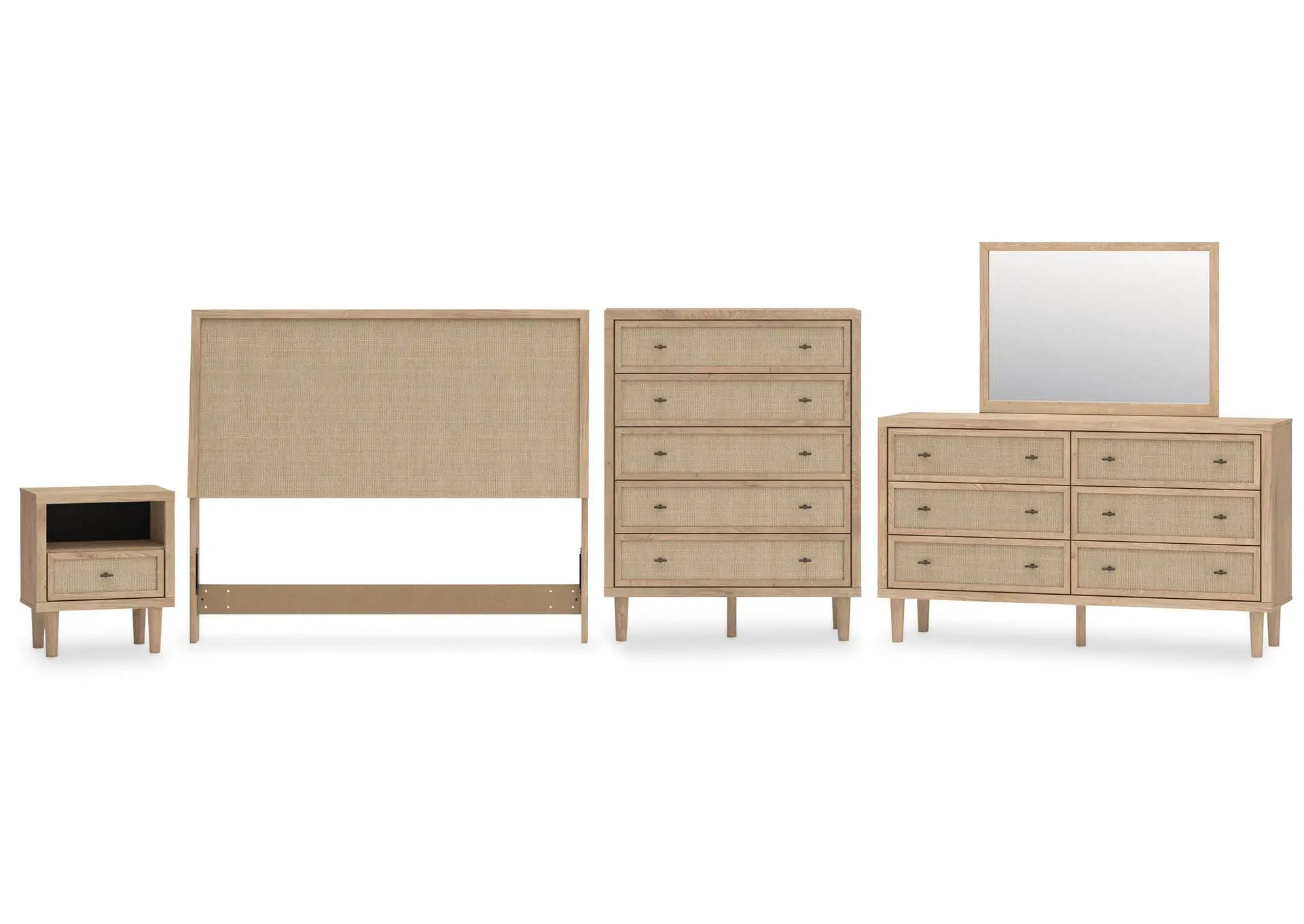 Cielden Queen Panel Headboard, Dresser, Mirror, Chest and Nightstand
