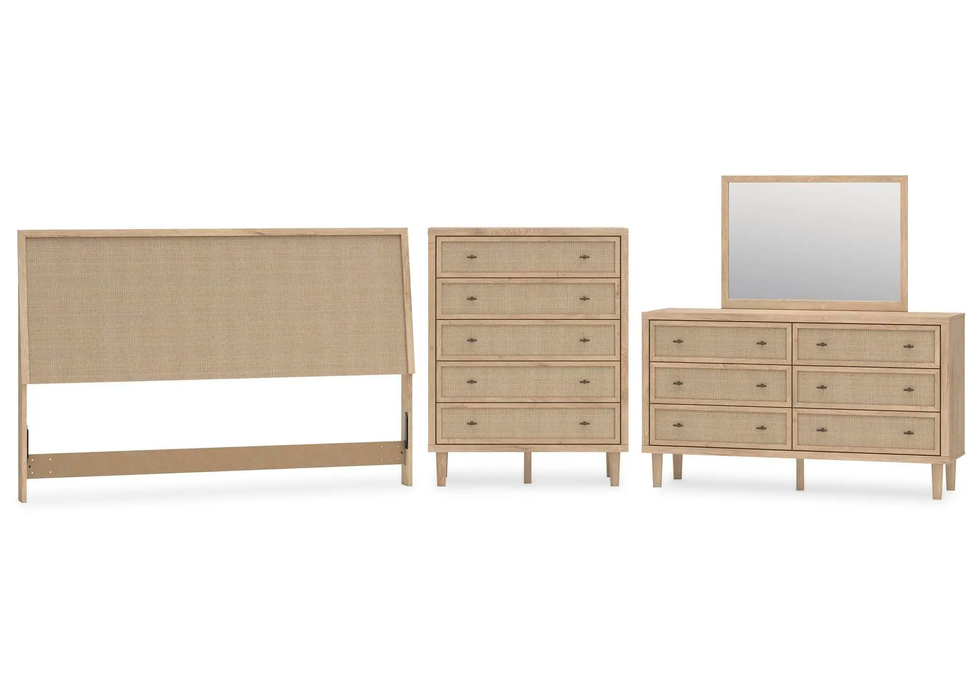 Cielden King Panel Headboard, Dresser, Mirror and Chest