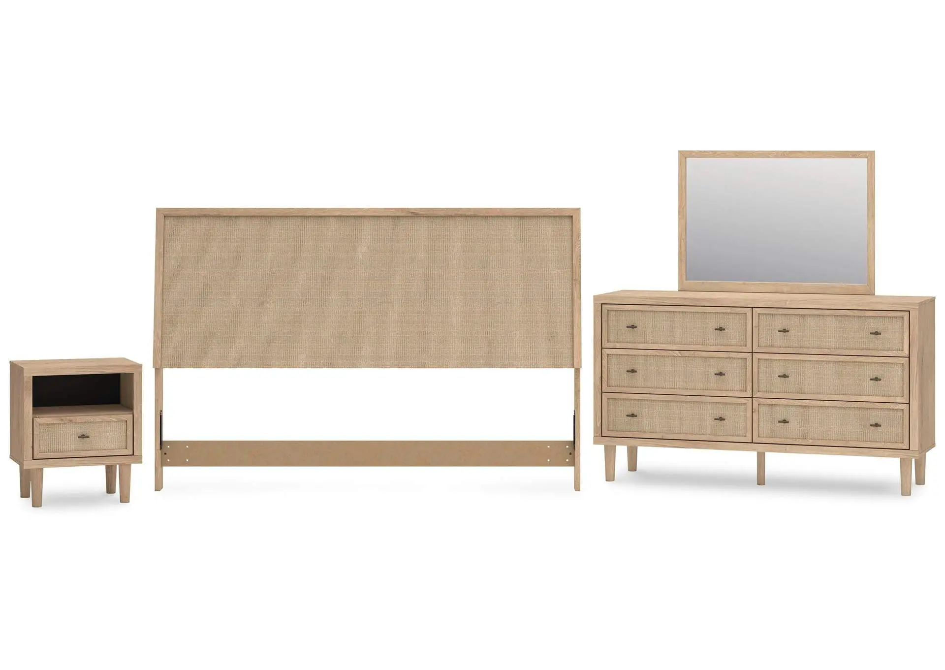 Cielden King Panel Headboard, Dresser, Mirror and Nightstand