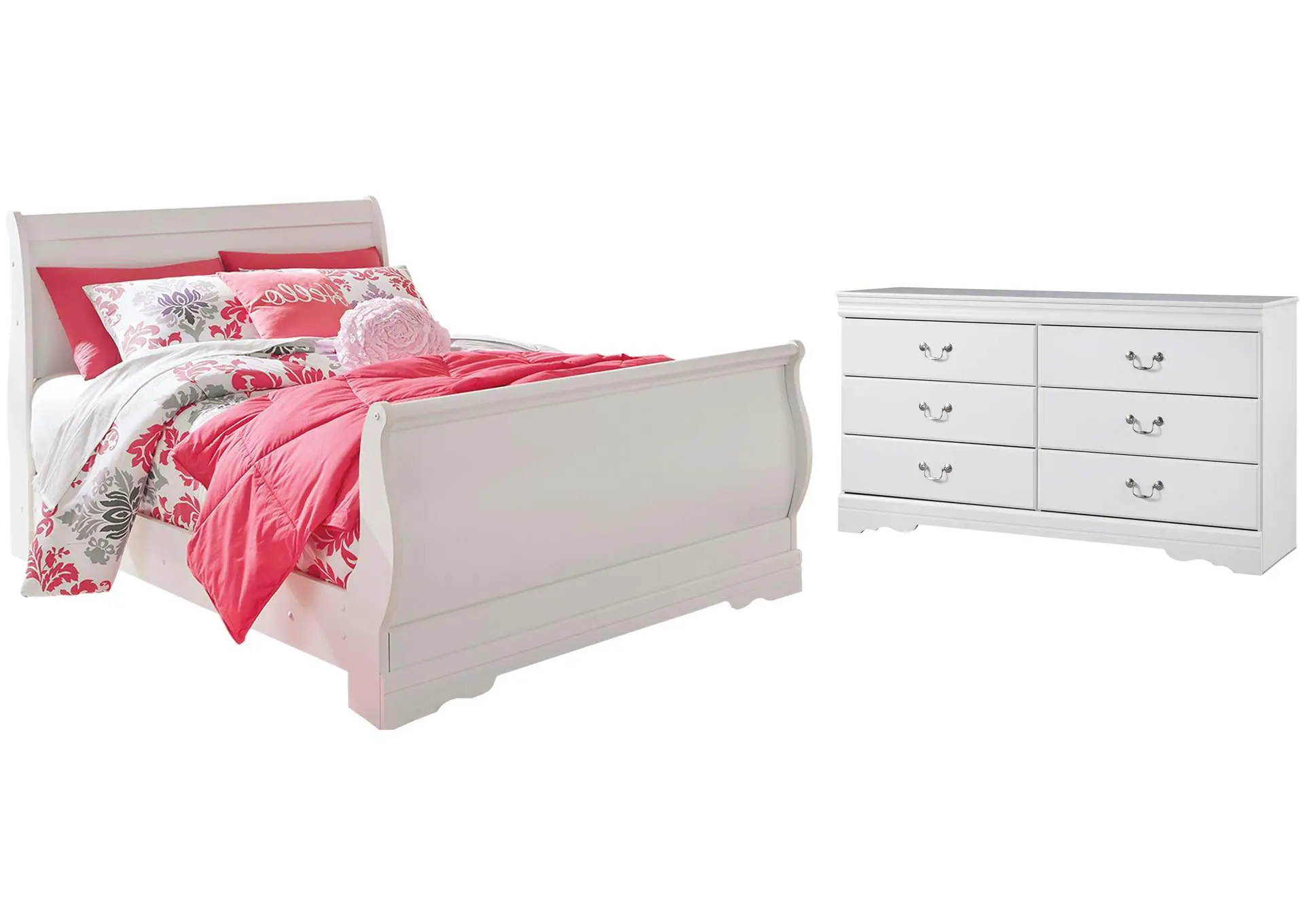 Anarasia Full Sleigh Bed with Dresser