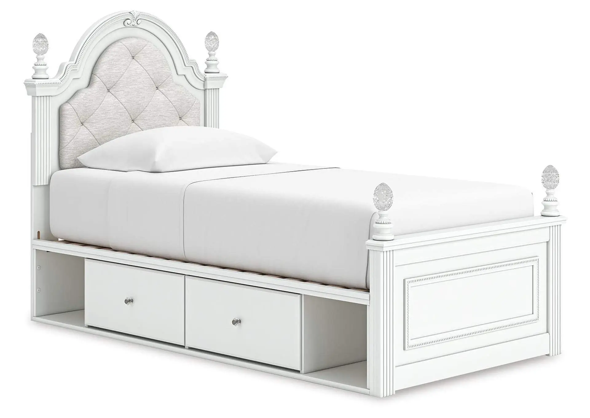 Kozlani Twin Upholstered Panel Storage Bed