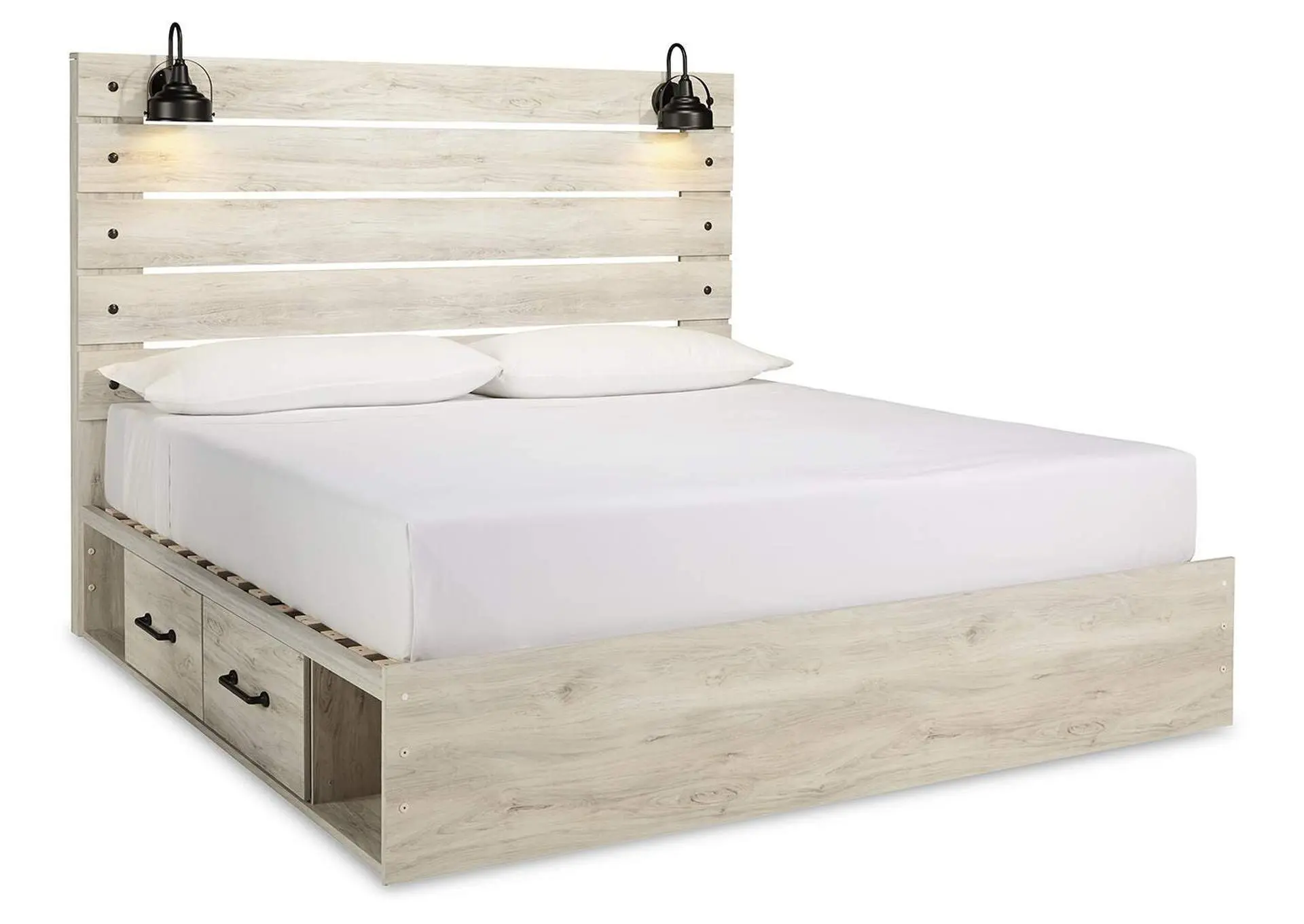 Cambeck King Panel Bed with 2 Storage Drawers