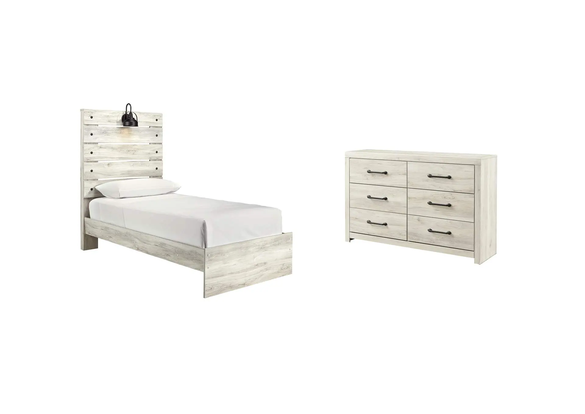 Cambeck Twin Panel Bed with Dresser