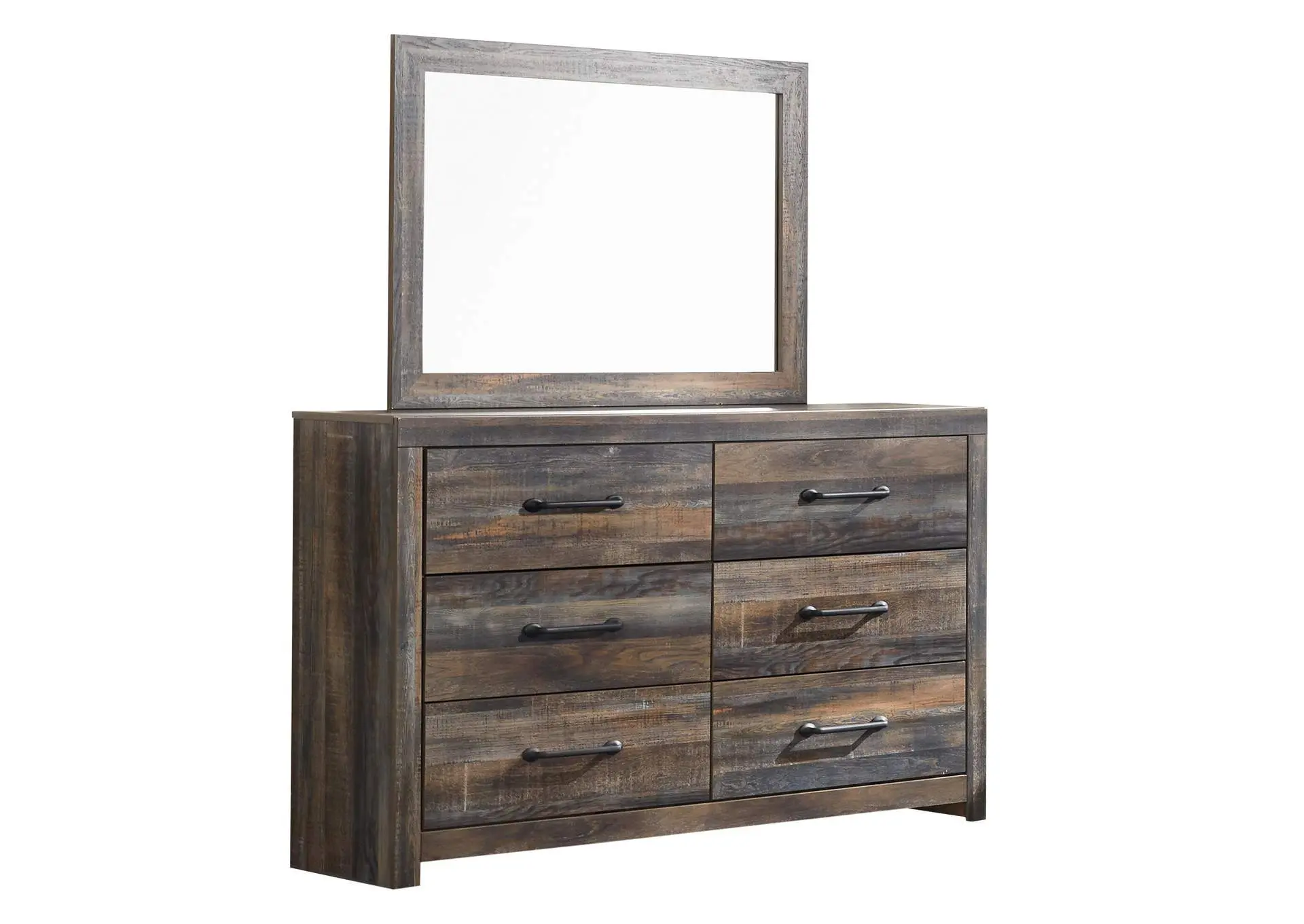 Drystan King Panel Bed with Storage with Mirrored Dresser, Chest and 2 Nightstands — view 3