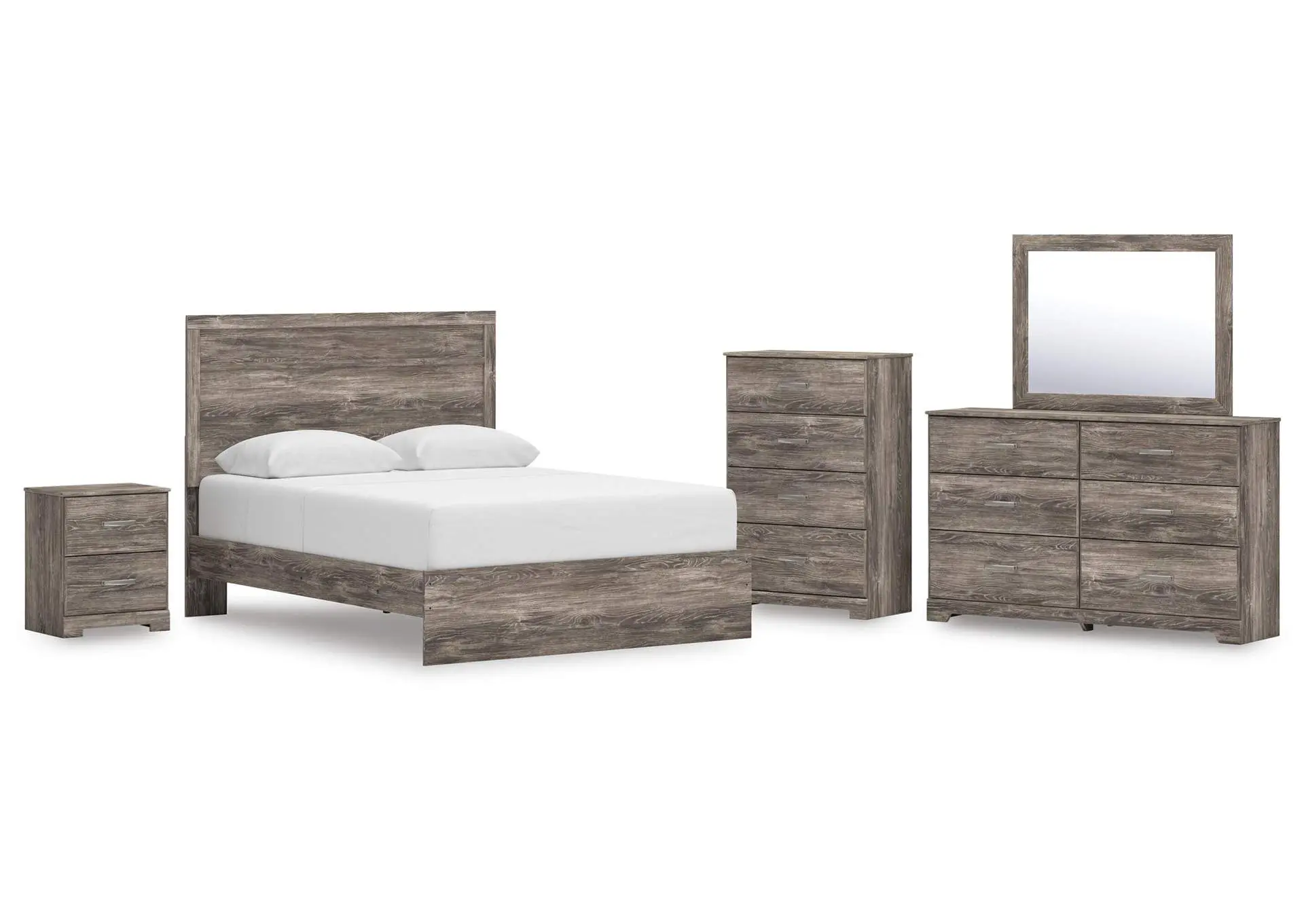 Ralinksi Queen Panel Bed, Dresser, Mirror, Chest and Nightstand