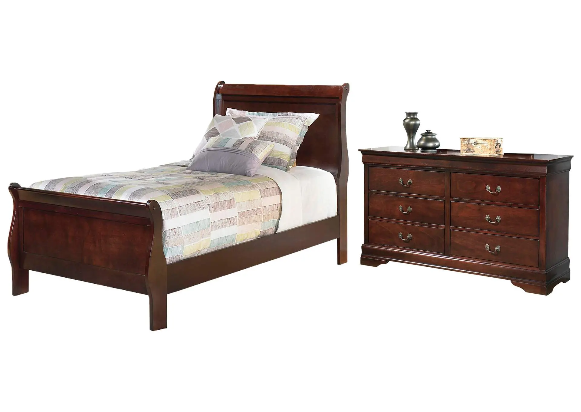 Alisdair Twin Sleigh Bed with Dresser