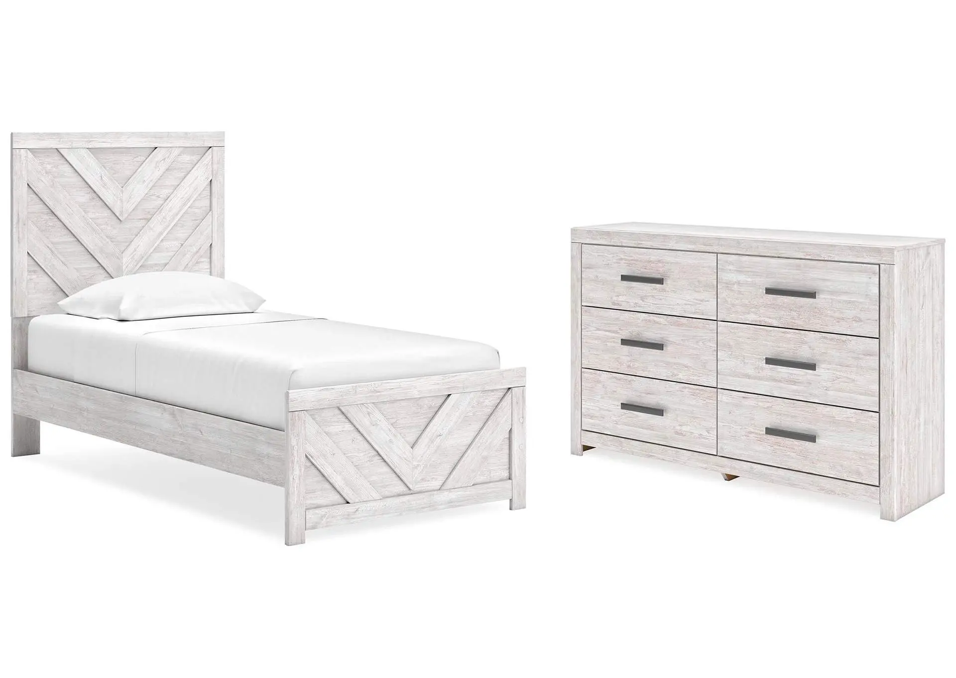 Cayboni Twin Panel Bed with Dresser