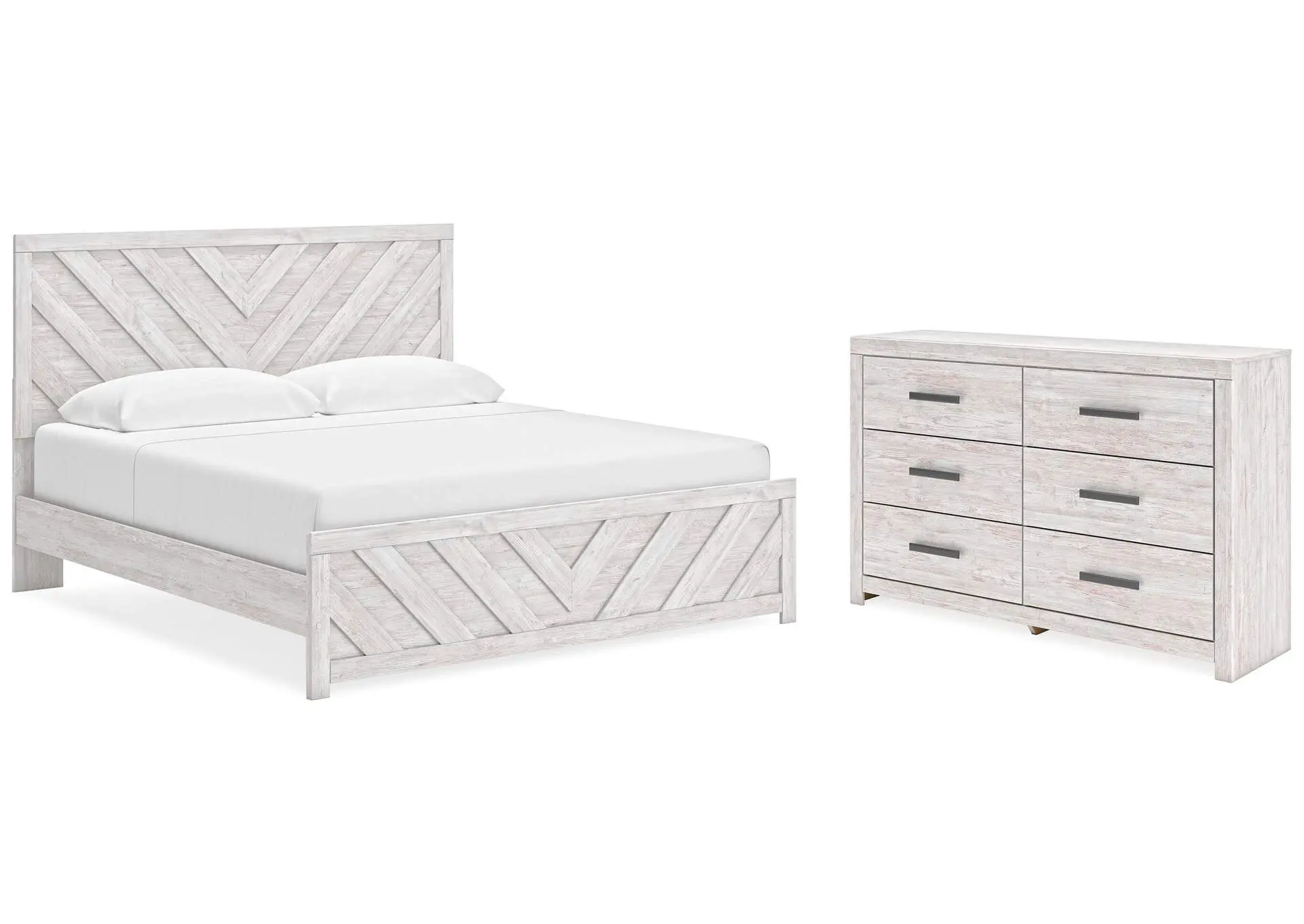 Cayboni King Panel Bed with Dresser