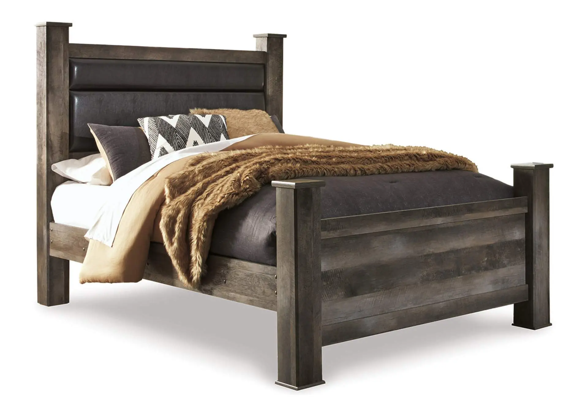 Wynnlow Queen Upholstered Poster Bed