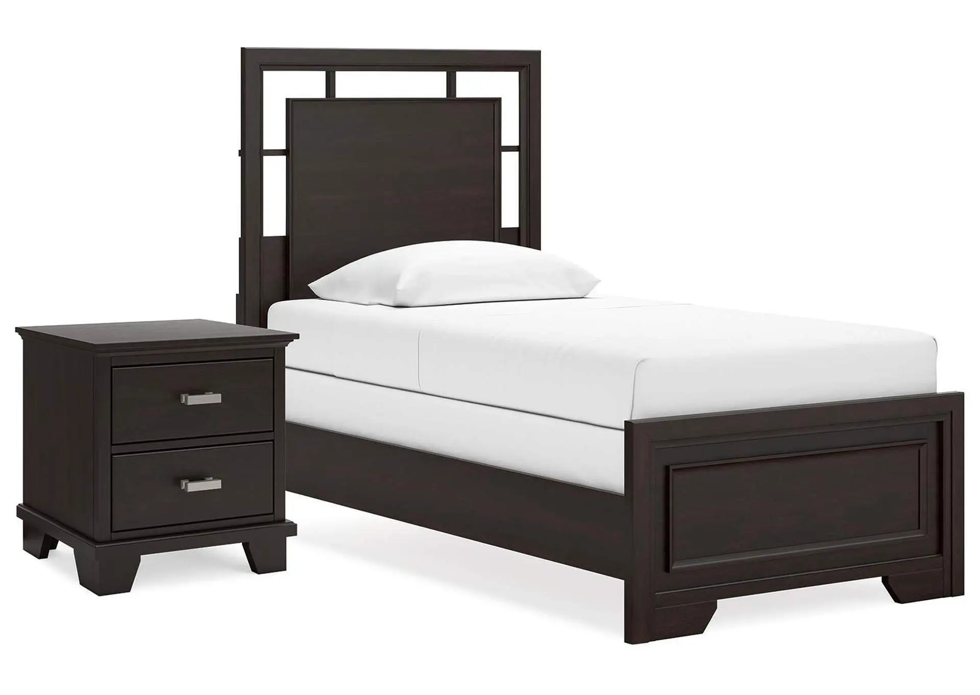 Covetown Twin Panel Bed with Nightstand