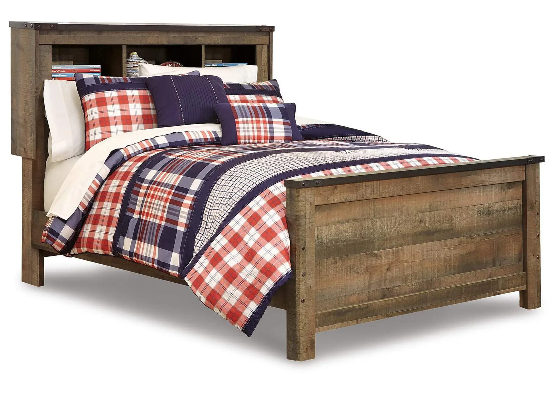 Trinell Full Bookcase Panel Bed