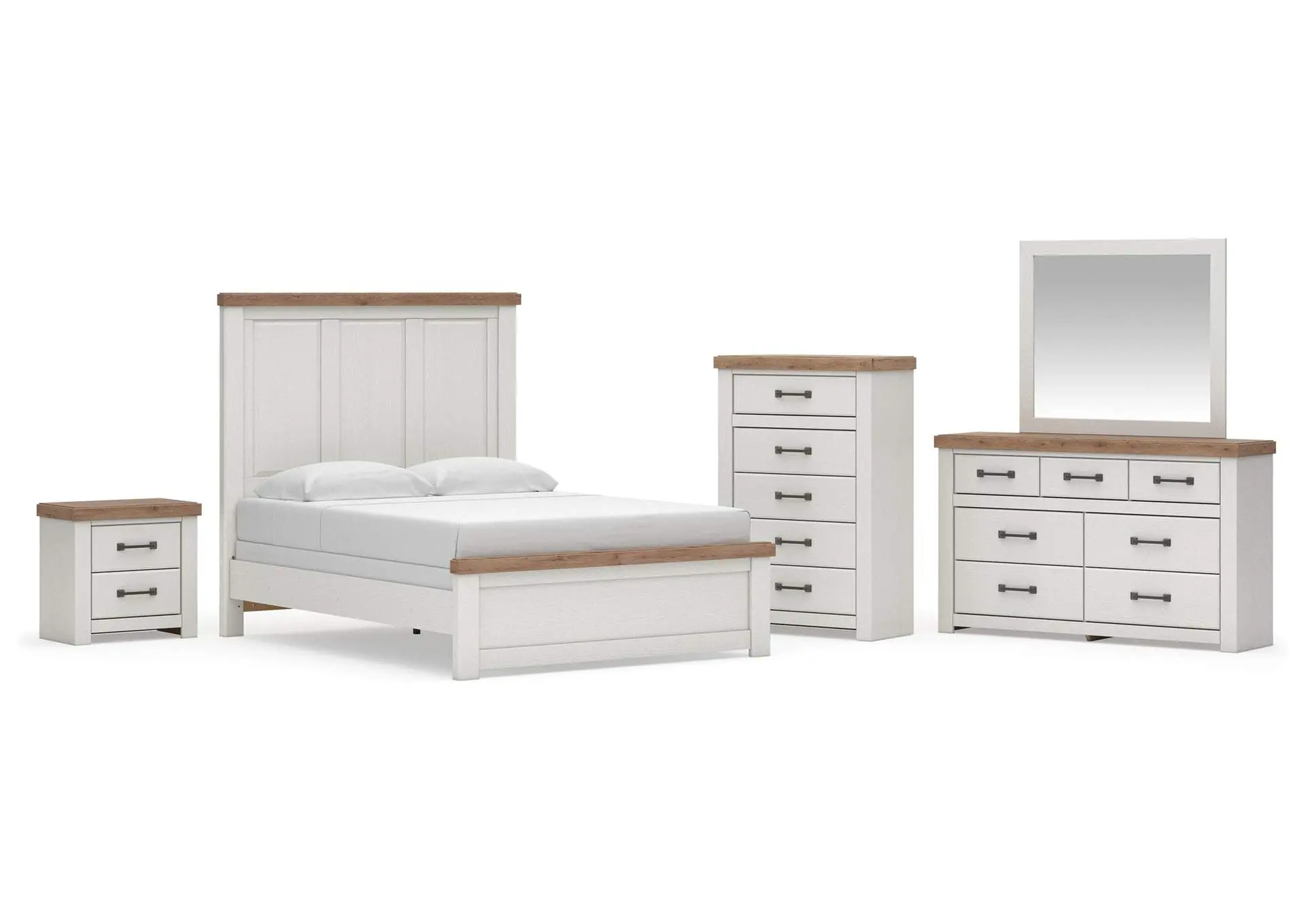 Savonport Queen Panel Bed, Dresser, Mirror, Chest and Nightstand