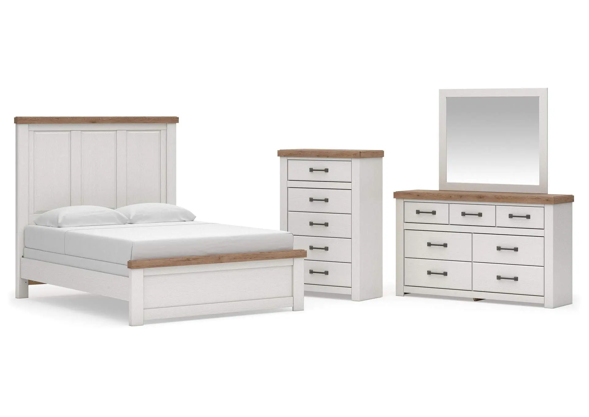 Savonport Queen Panel Bed, Dresser, Mirror and Chest