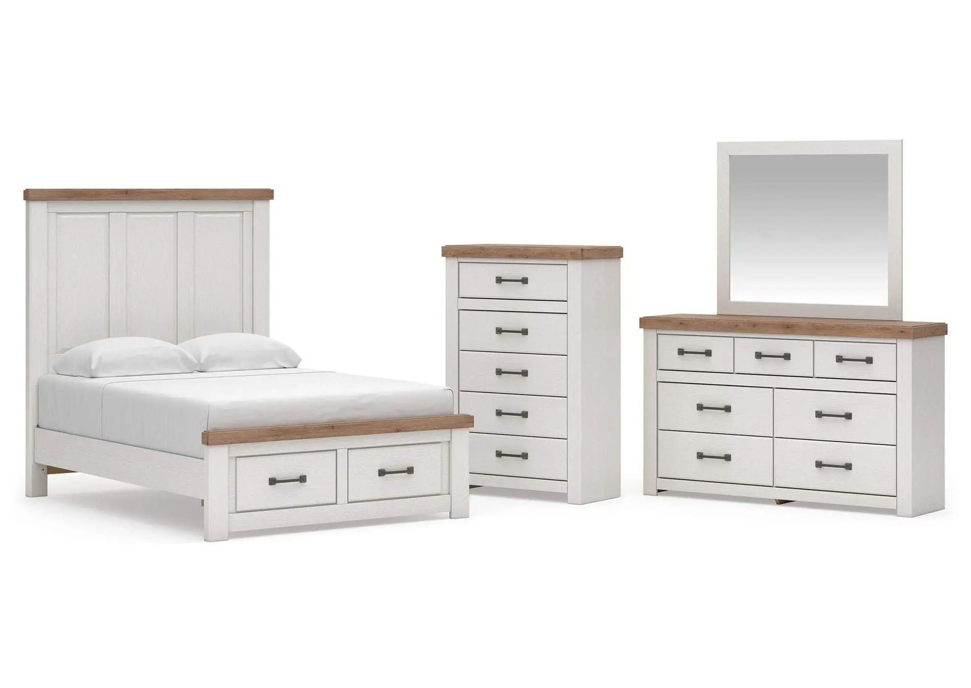 Savonport Full Panel Storage Bed, Dresser, Mirror and Chest