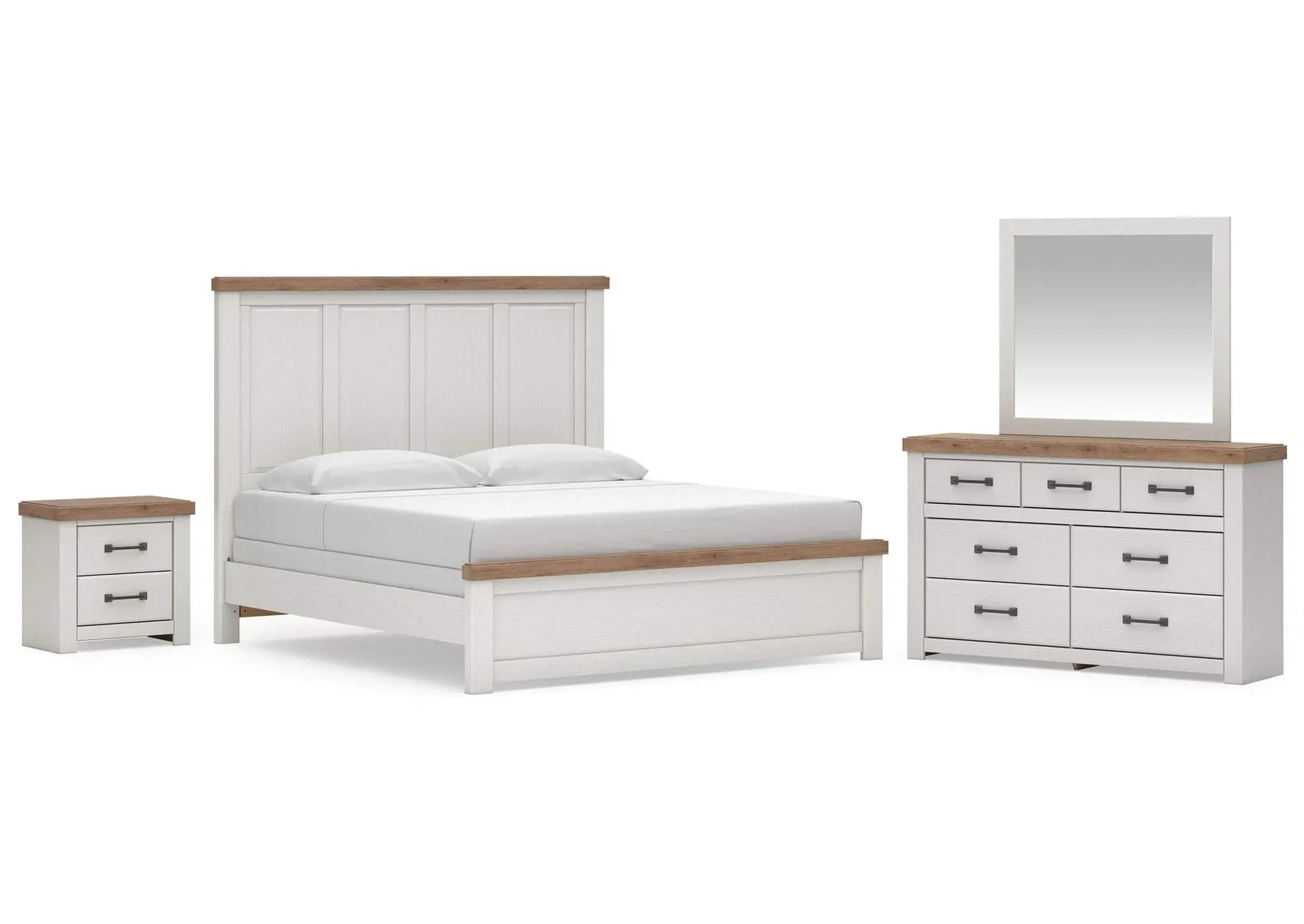 Savonport King Panel Bed. Dresser, Mirror and Nightstand