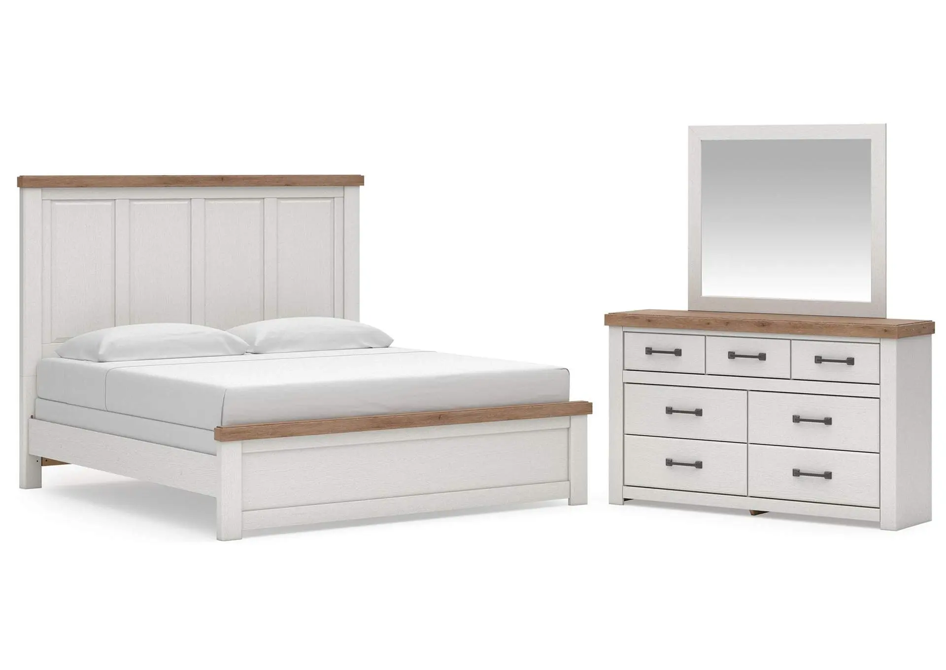 Savonport King Panel Bed, Dresser and Mirror