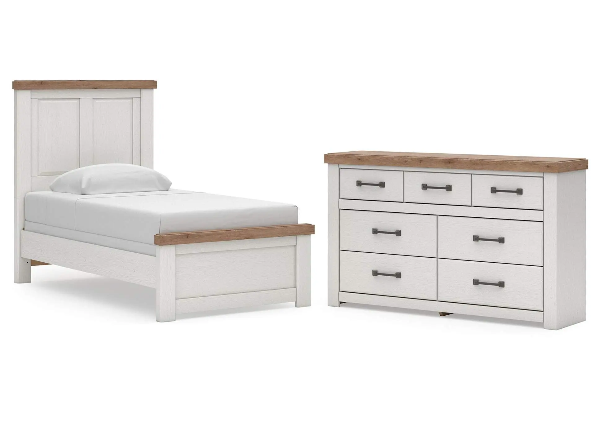 Savonport Twin Panel Bed and Dresser
