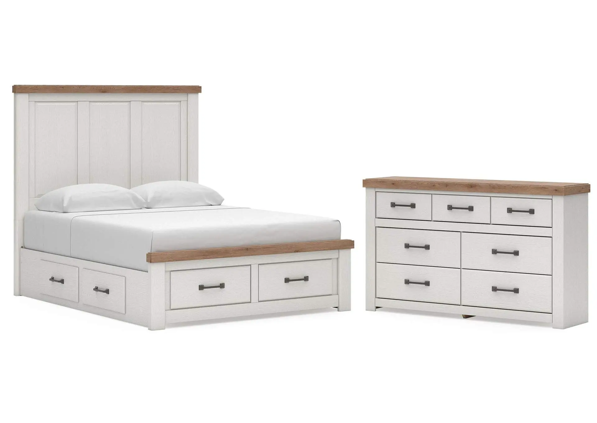Savonport Queen Panel Storage Bed and Dresser