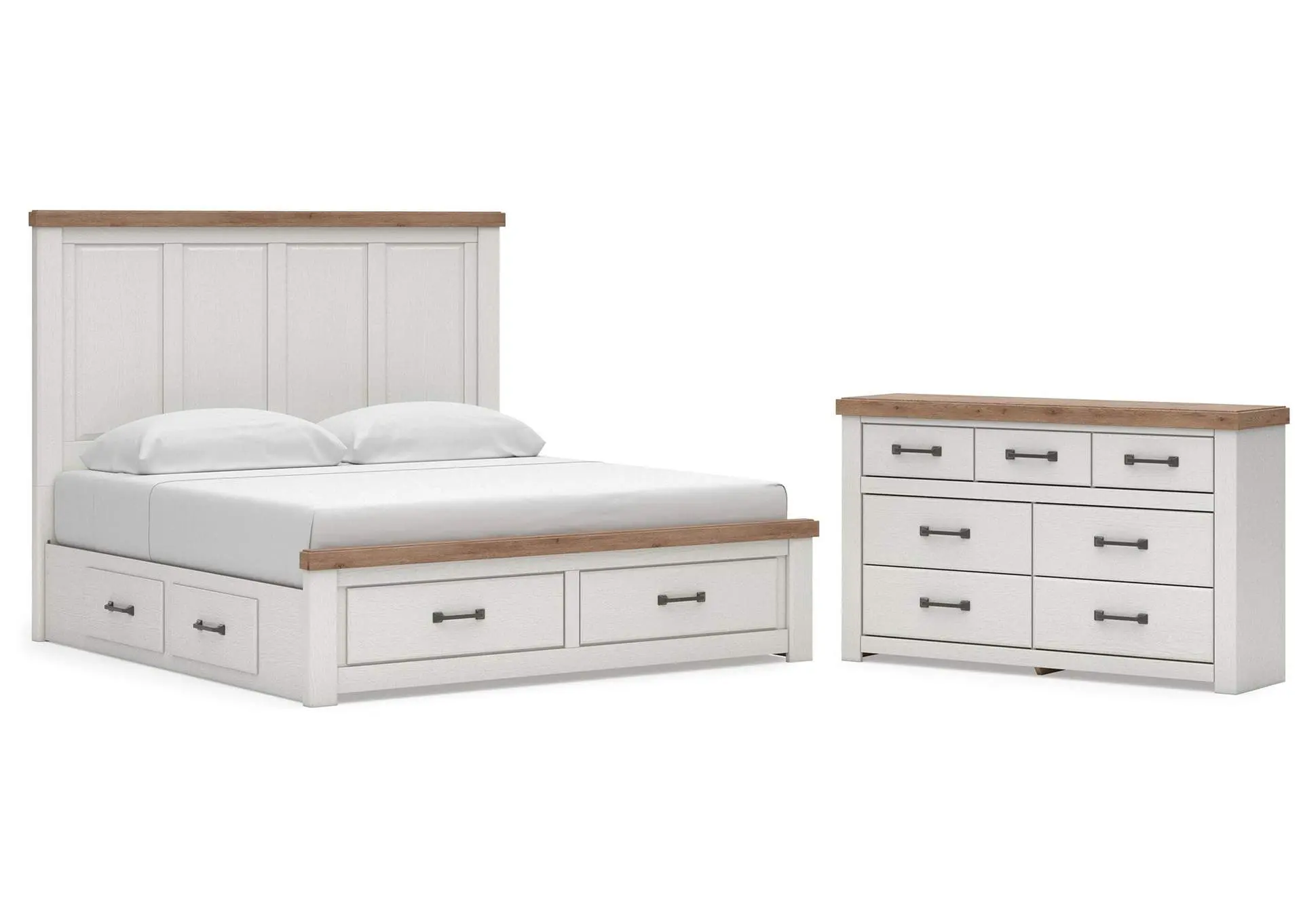 Savonport King Panel Storage Bed and Dresser