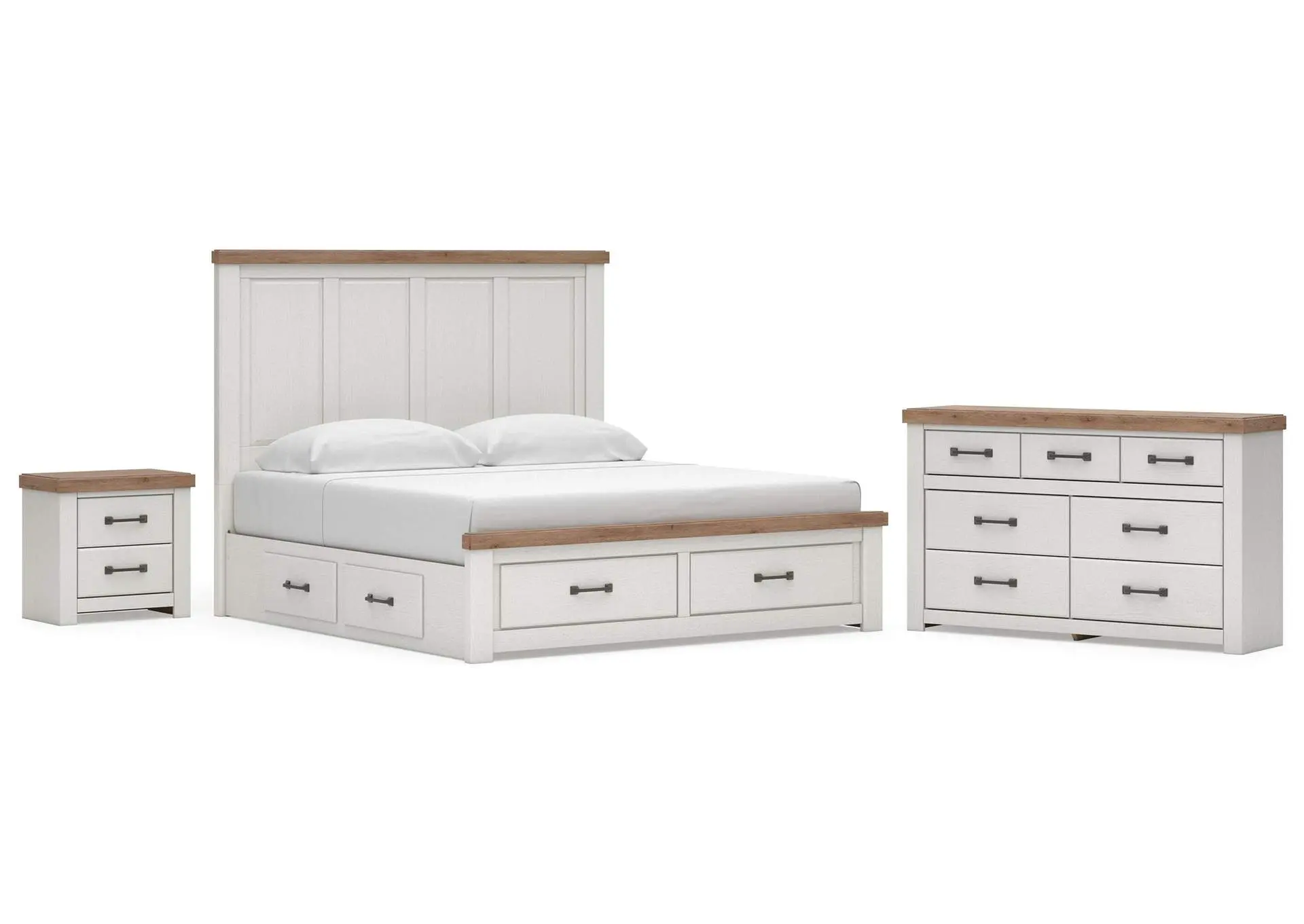 Savonport King Panel Storage Bed, Dresser and Nightstand