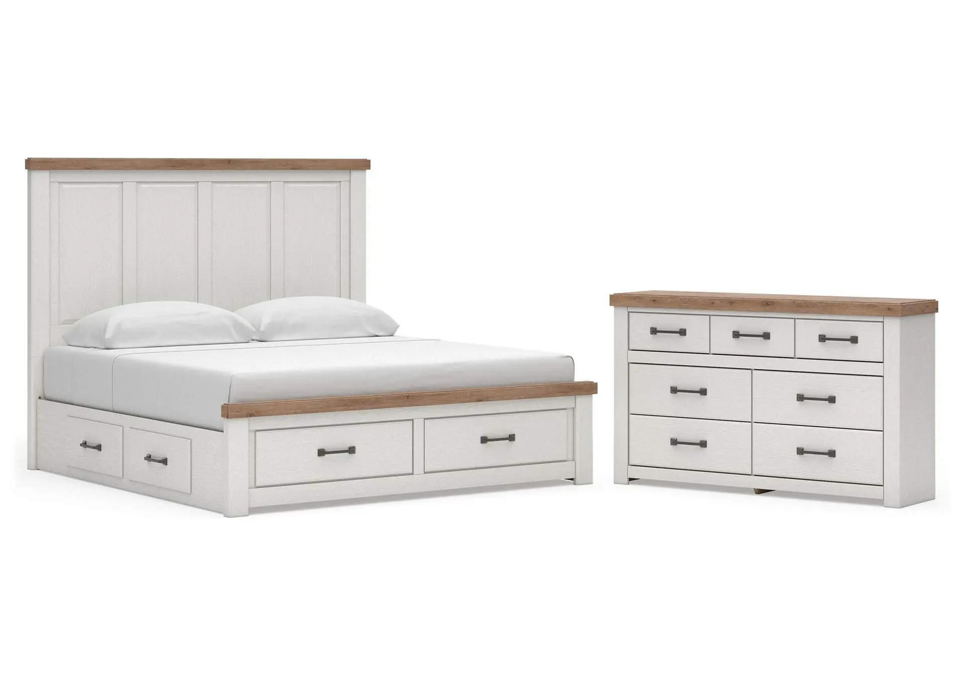 Savonport King Panel Storage Bed and Dresser