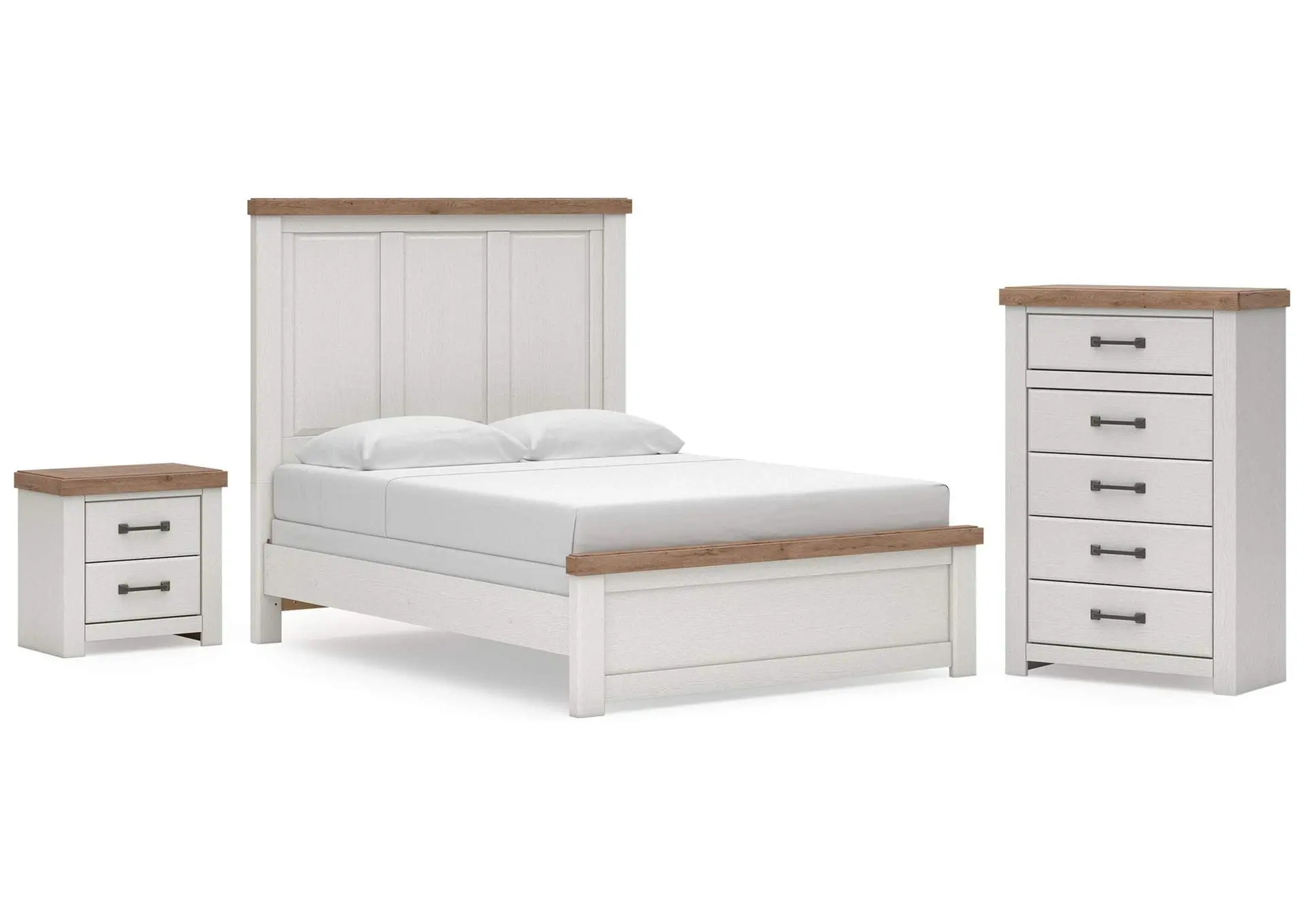 Savonport Queen Panel Bed, Chest and Nightstand