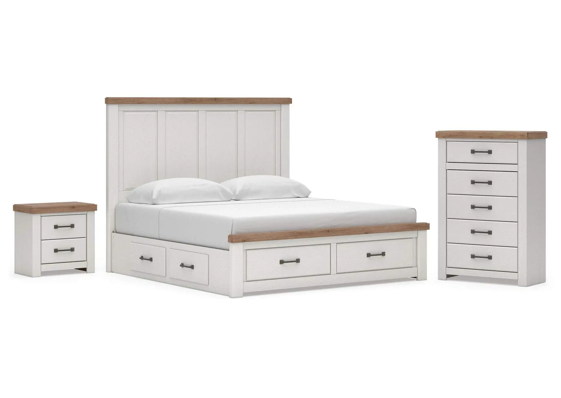 Savonport King Panel Storage Bed, Chest and Nightstand