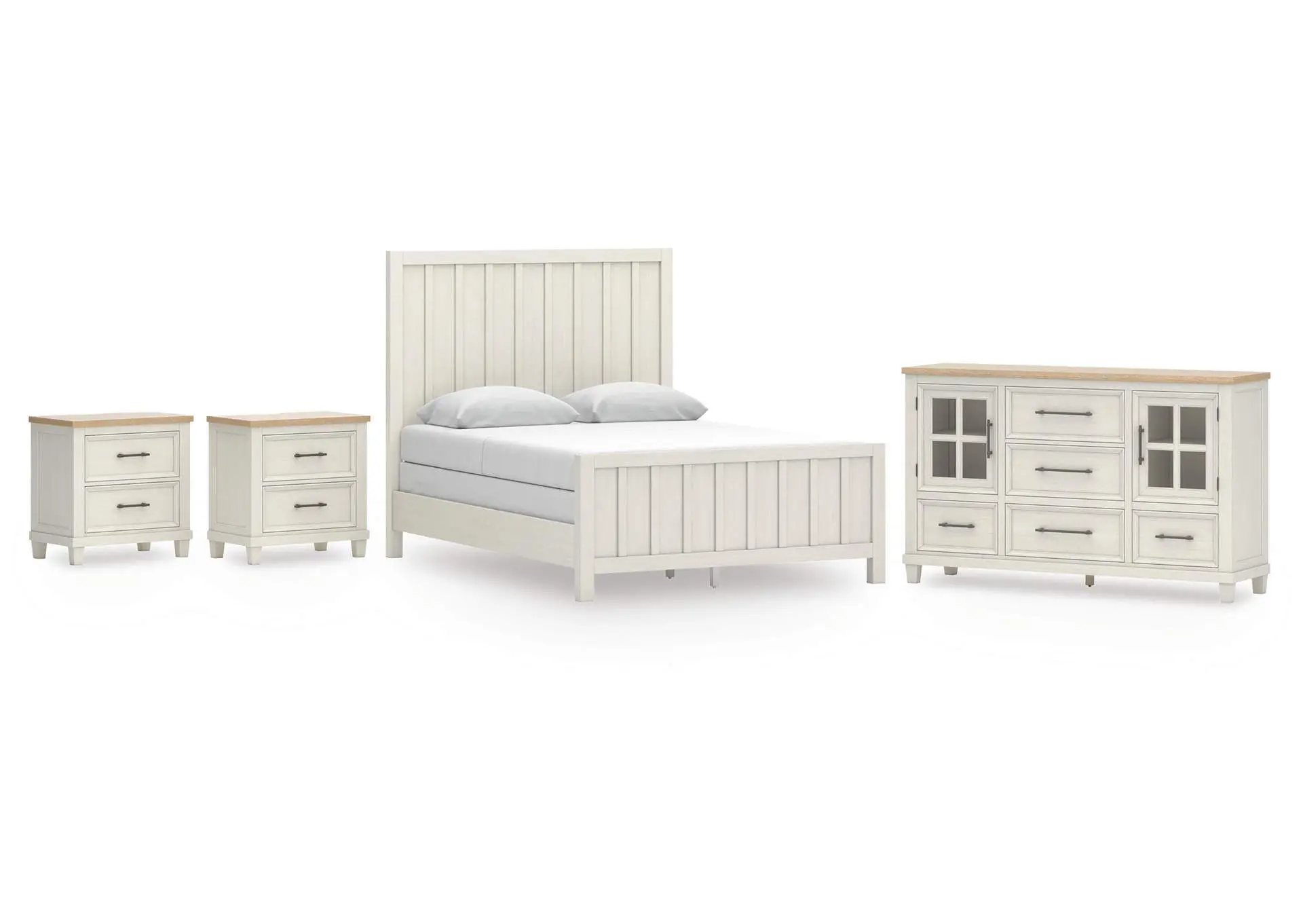 Shaybrock Queen Panel Bed, Dresser and 2 Nightstands