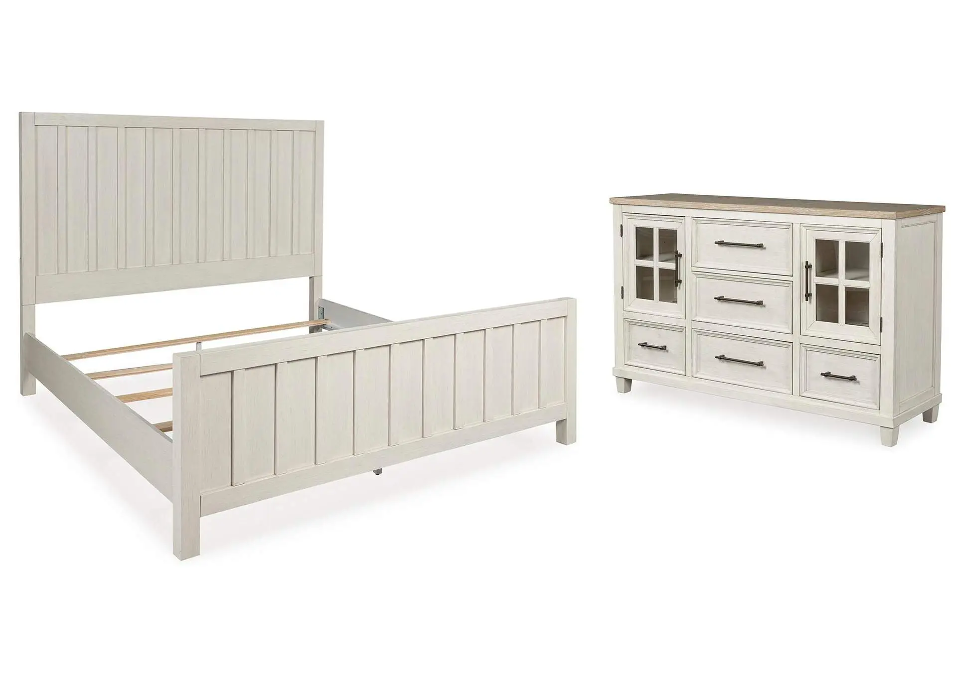 Shaybrock King Panel Bed and Dresser