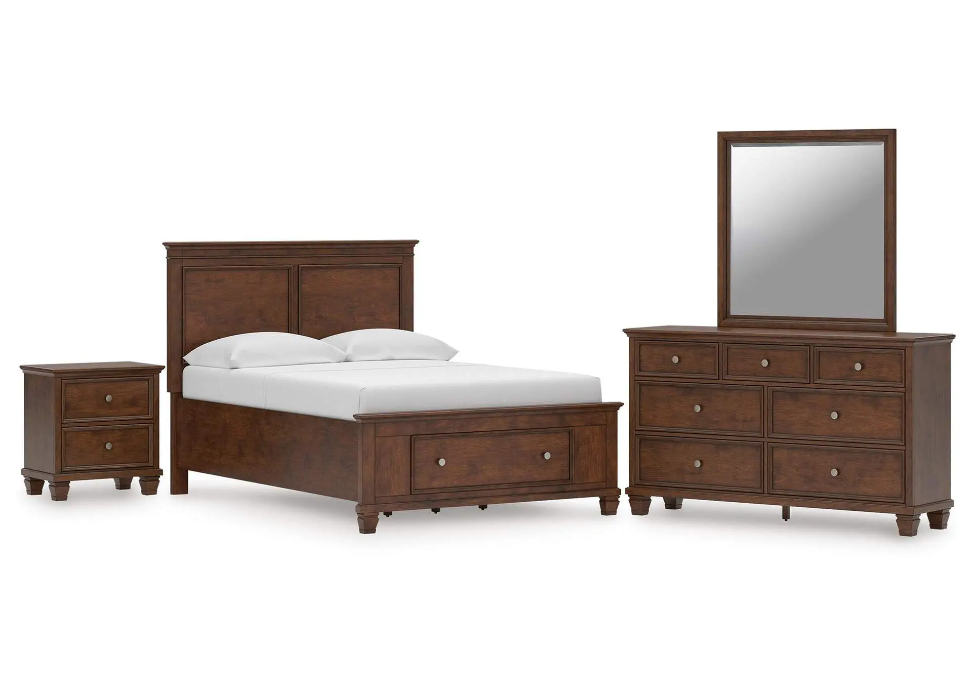 Danabrin Full Panel Storage Bed, Dresser, Mirror and Nightstand