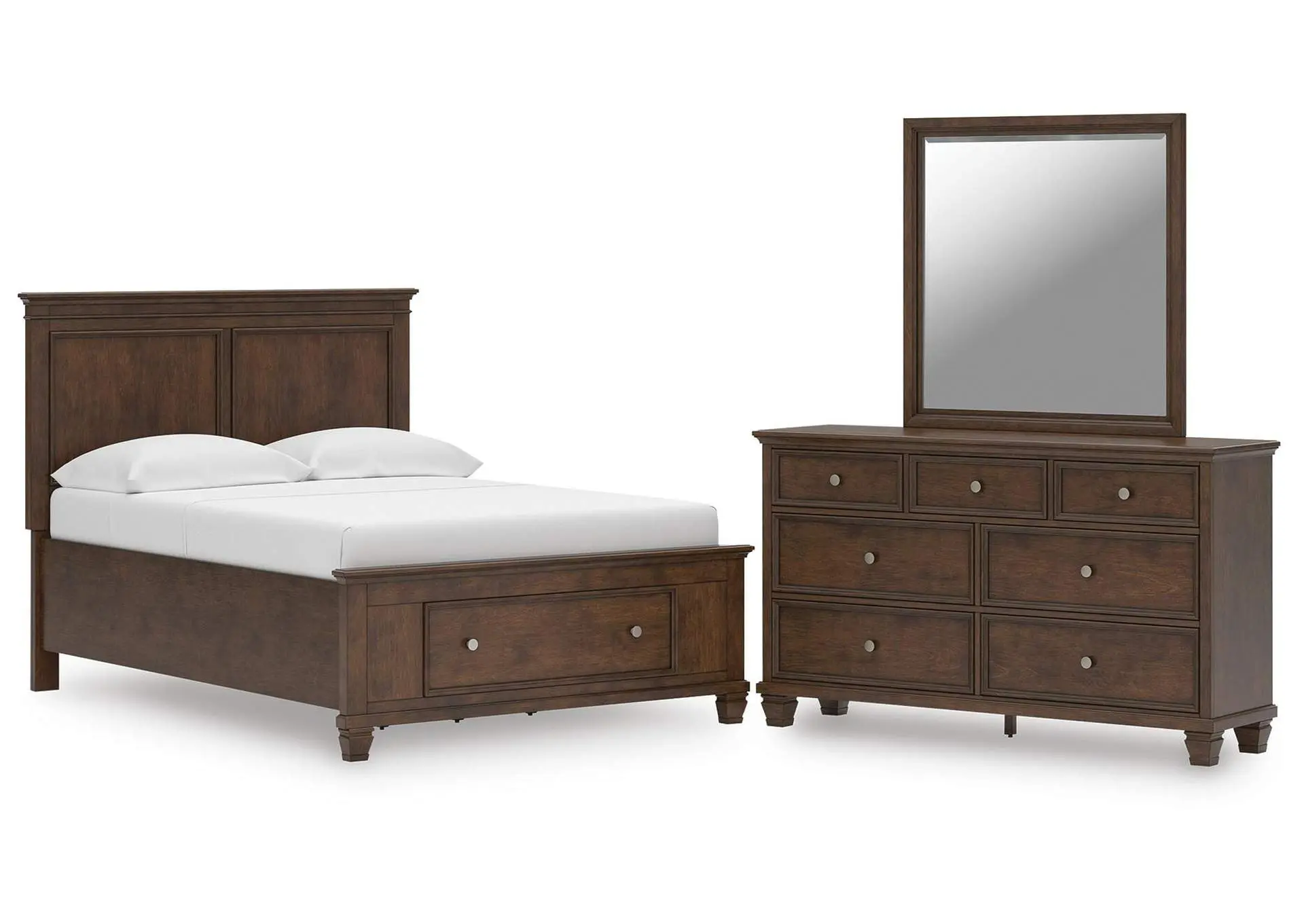 Danabrin Full Panel Storage Bed, Dresser and Mirror