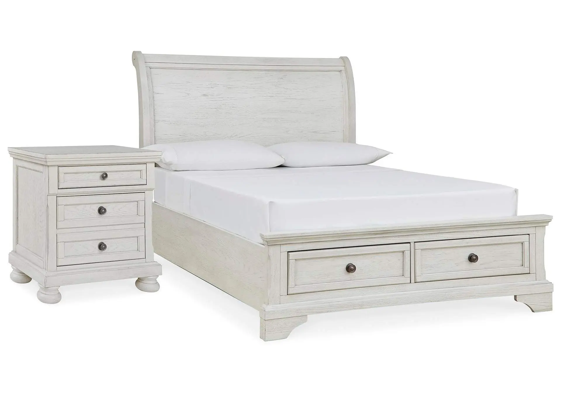 Robbinsdale Full Storage Bed and Nightstand