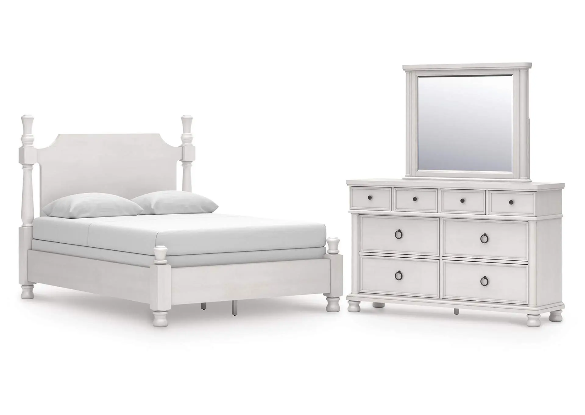Chadworth Queen Poster Bed, Dresser and Mirror