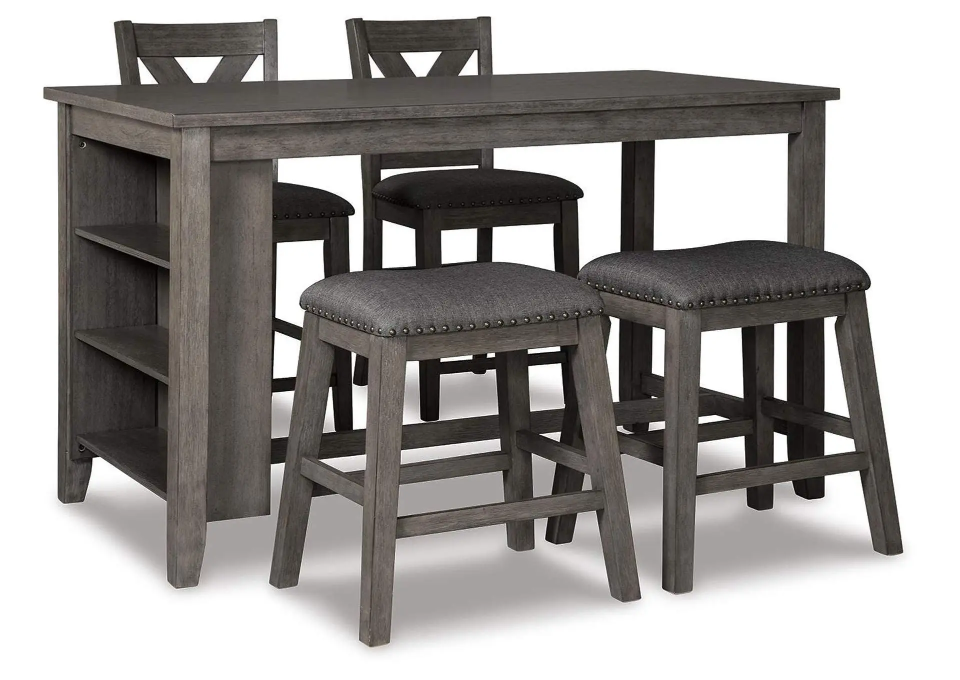 Caitbrook Counter Height Dining Table and 4 Bar Stools