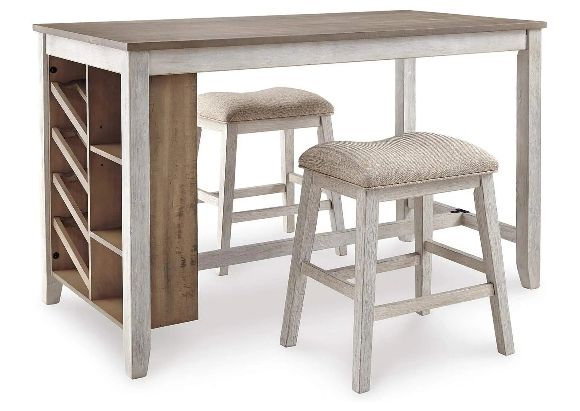 Skempton Counter Height Dining Table and 2 Bar Stools
