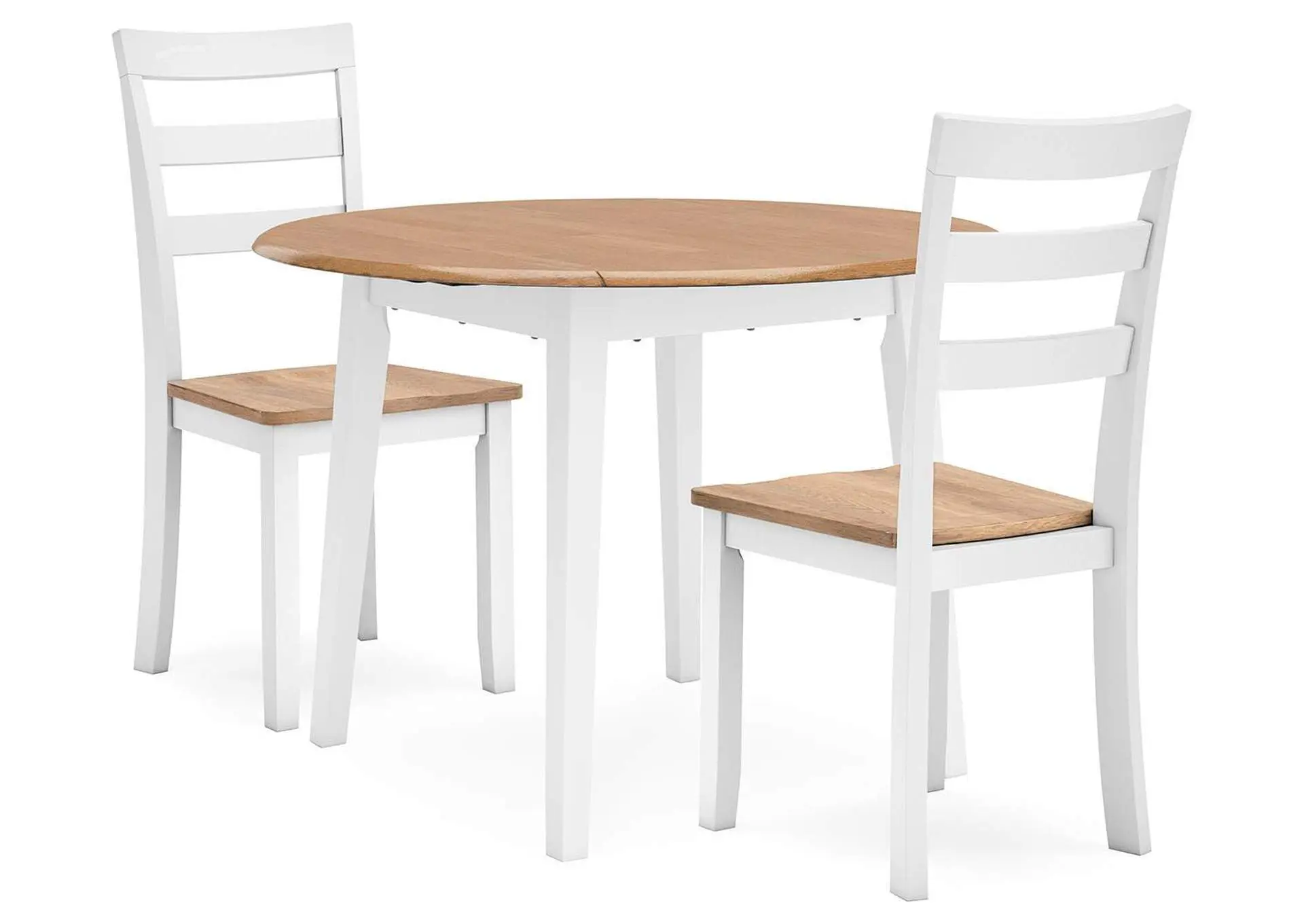 Gesthaven Round Extendable Dining Table and 2 Chairs