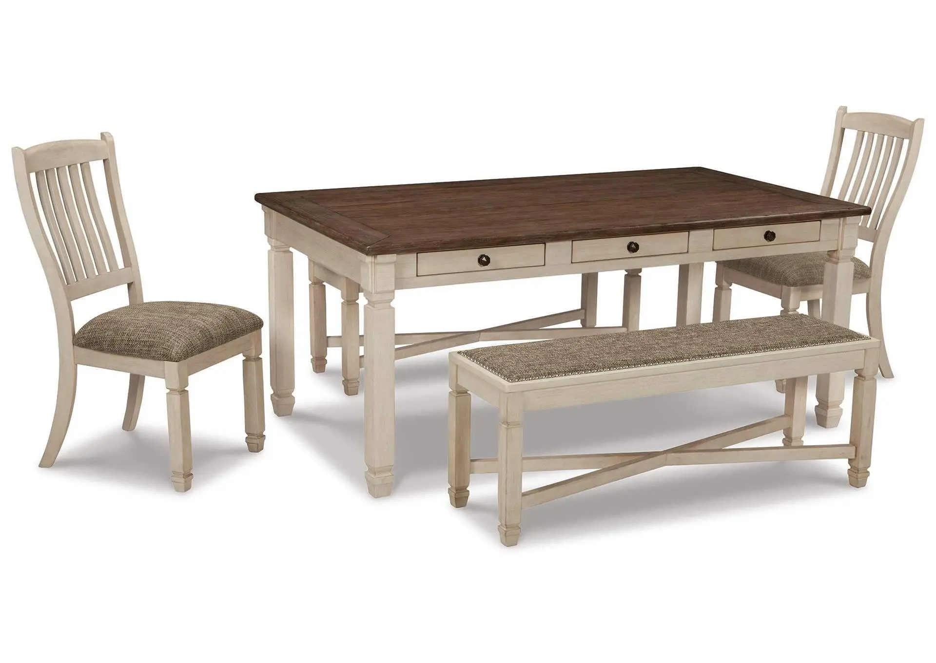Bolanburg Dining Table and 2 Chairs and 2 Bench