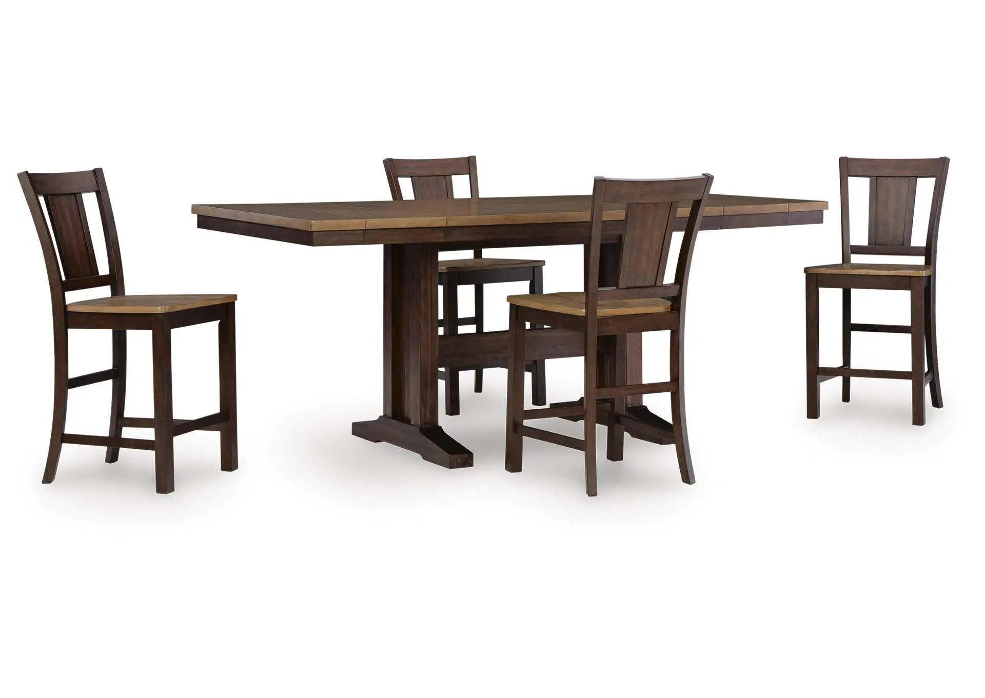 Anixburg Counter Height Dining Table and 4 Barstools