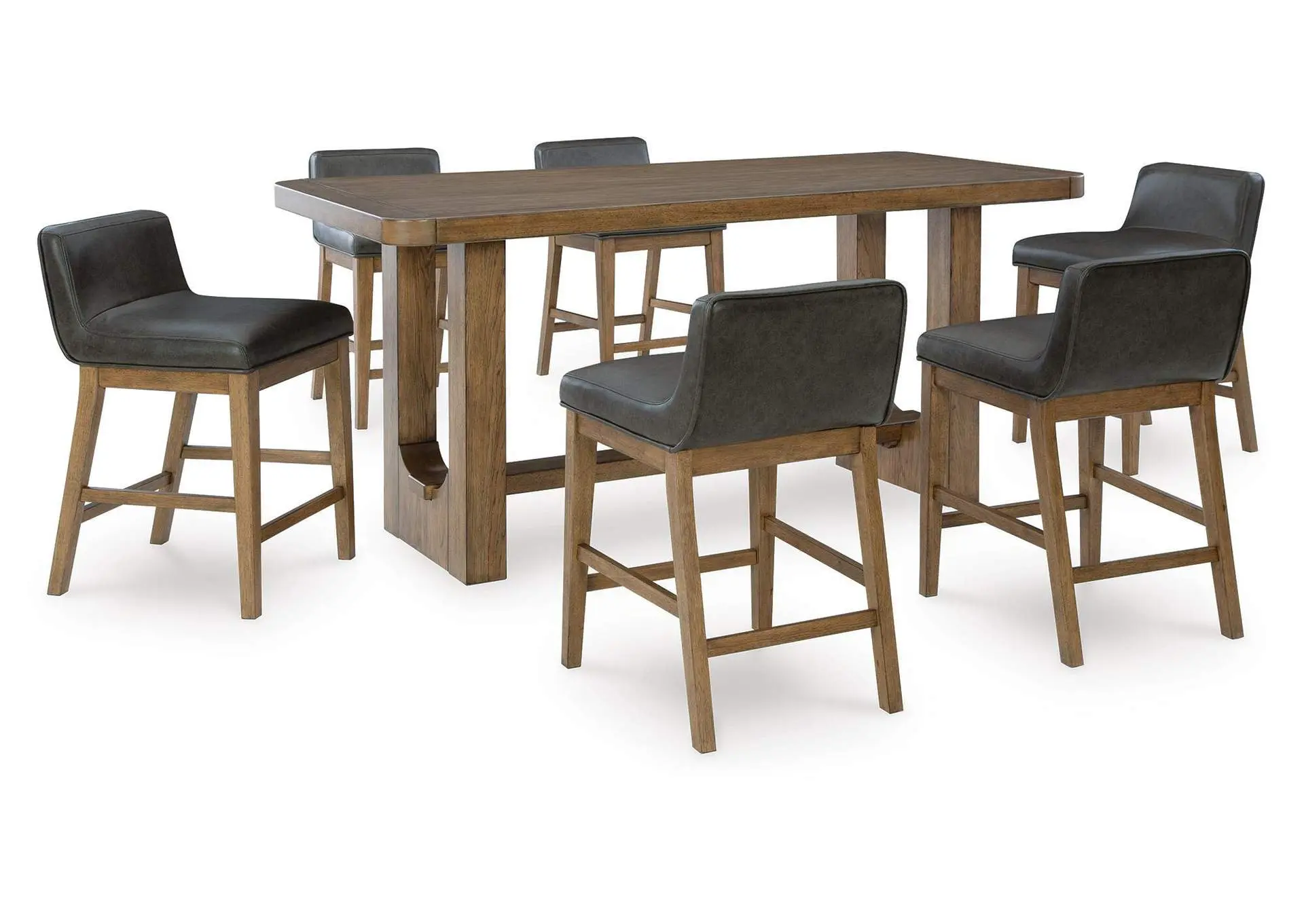 Cabalynn Counter Height Dining Table and 6 Barstools