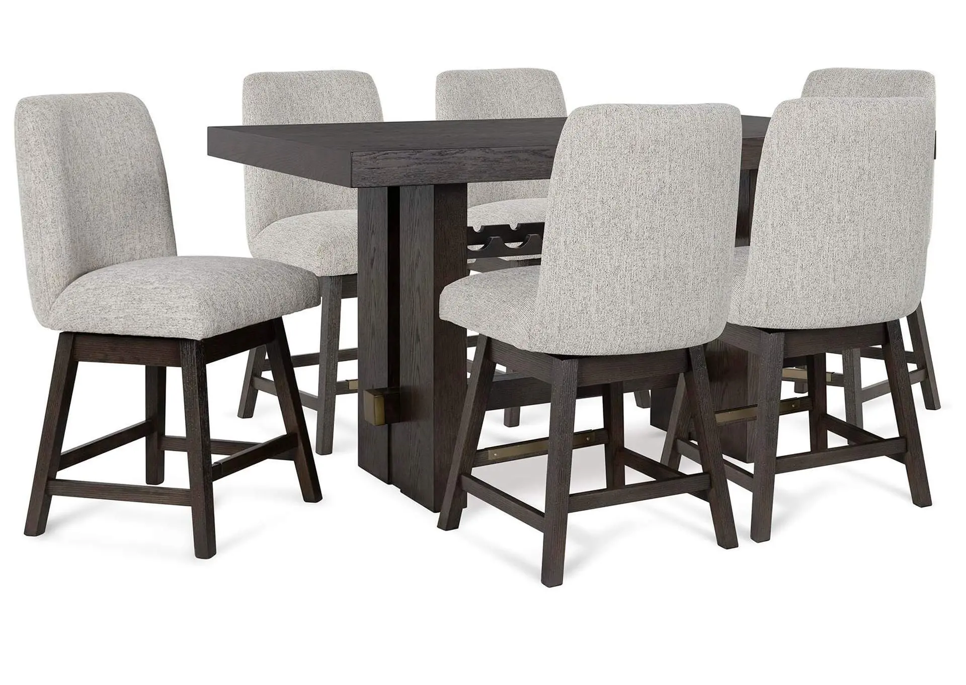 Burkhaus Counter Height Dining Table and 6 Barstools