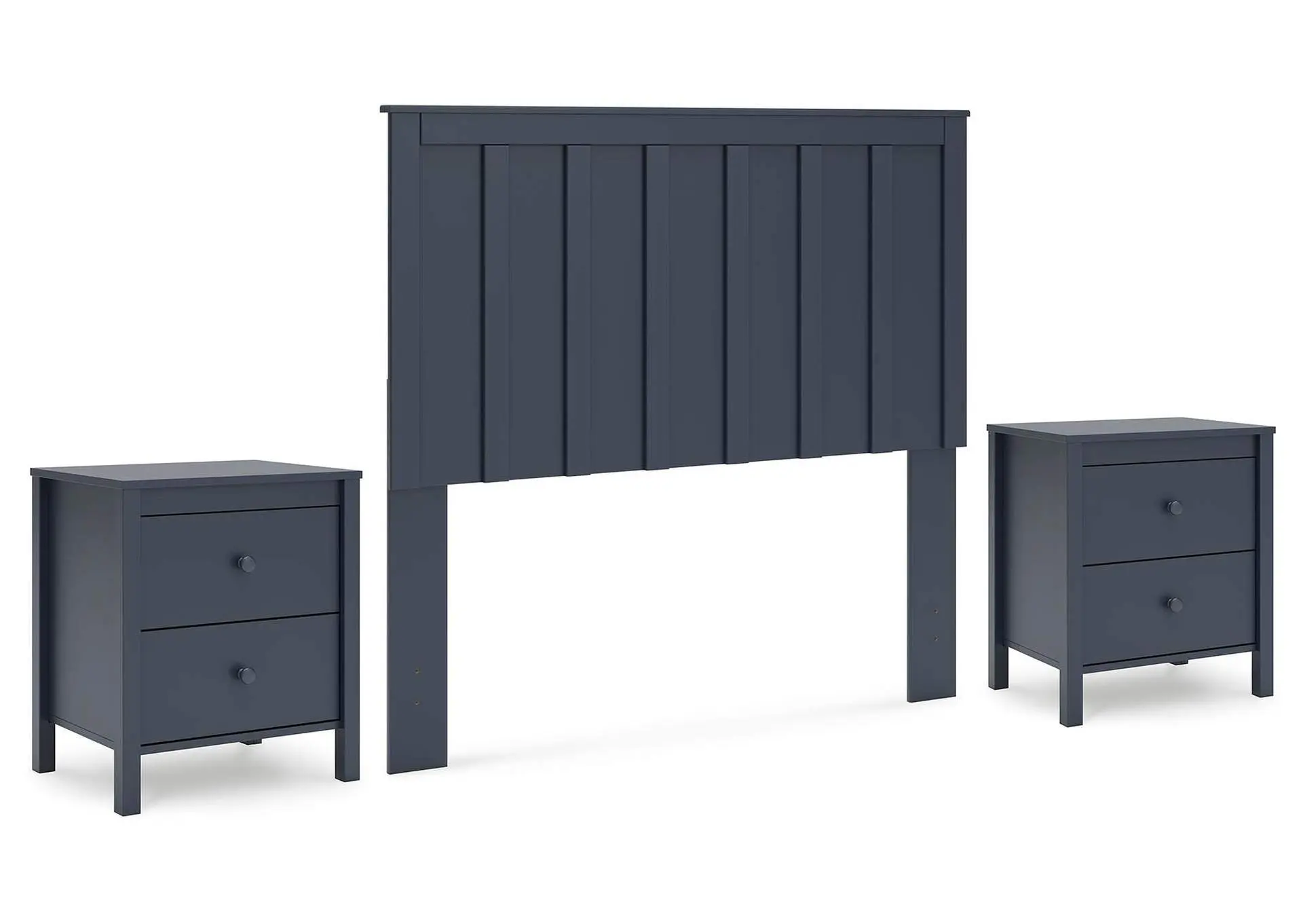 Simmenfort Full Panel Headboard with 2 Nightstands