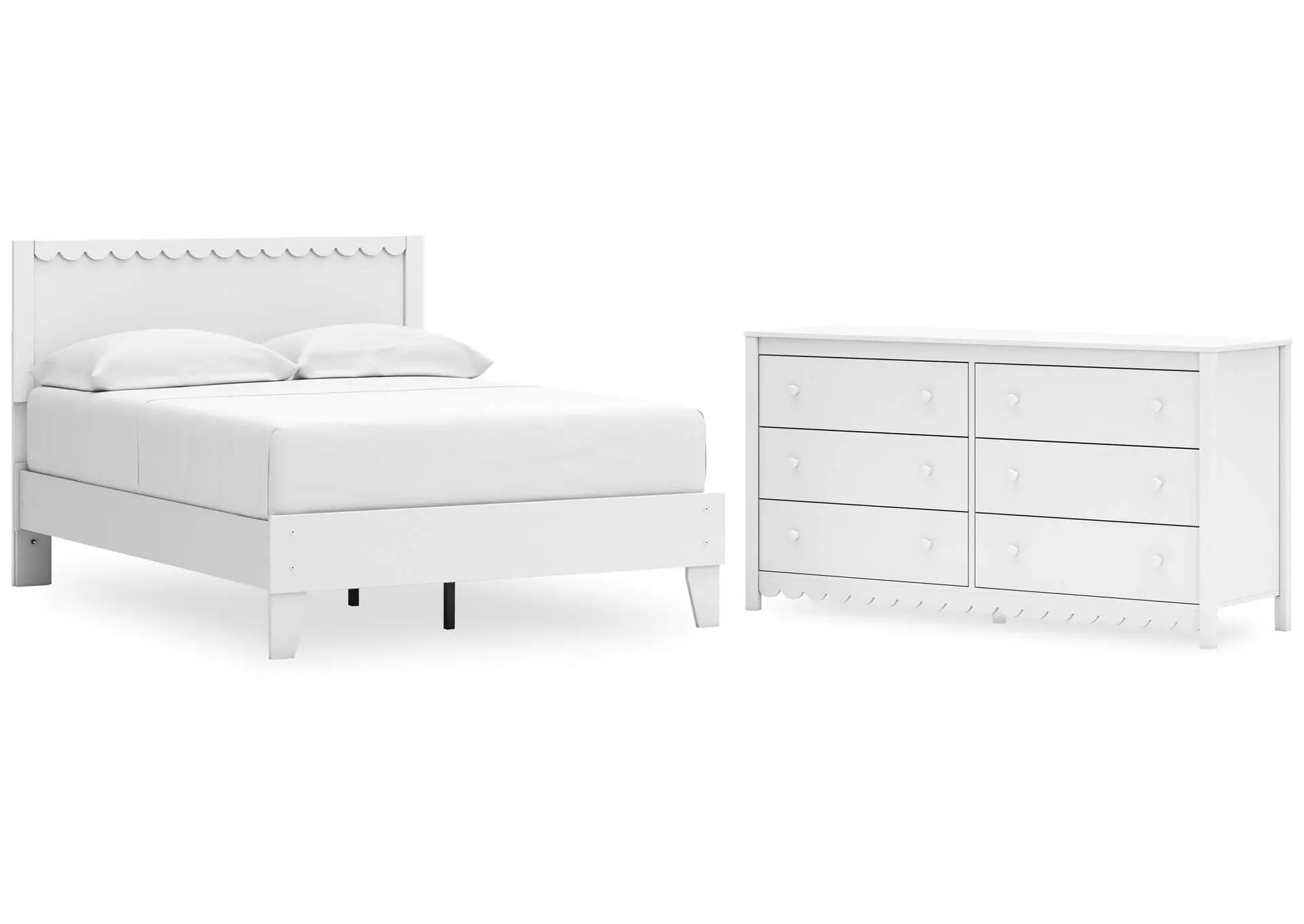 Hallityn Full Panel Platform Bed and Dresser