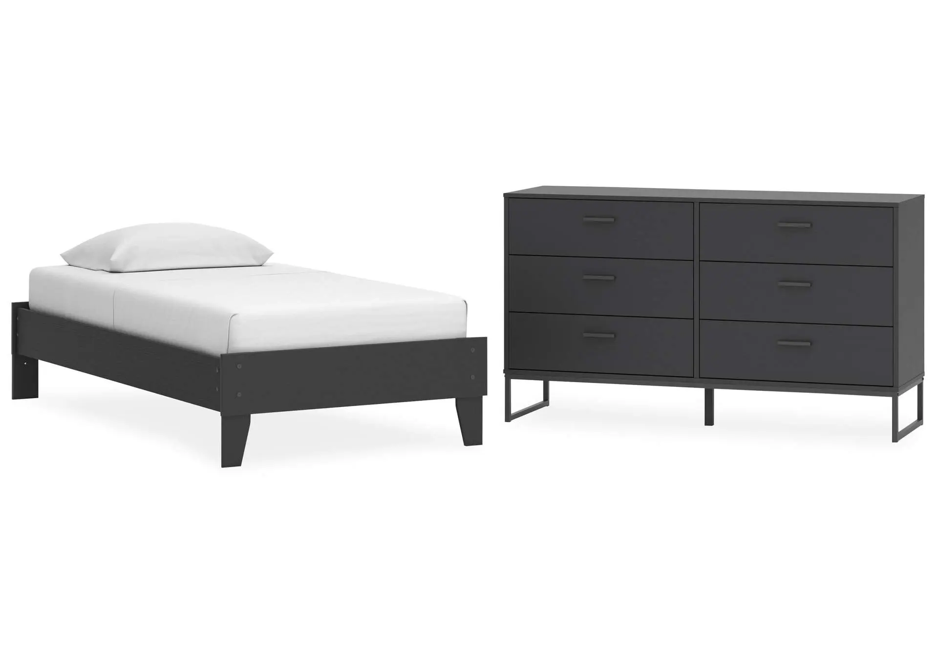 Socalle Twin Platform Bed with Dresser