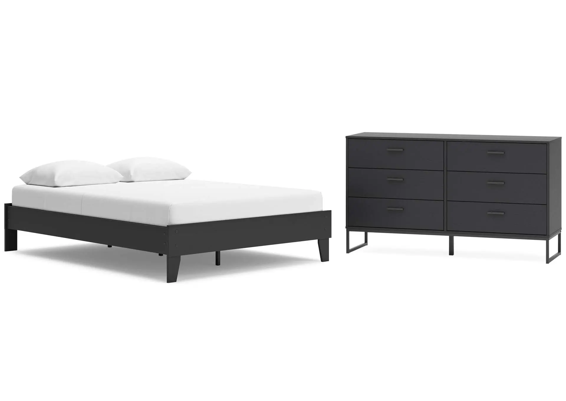 Socalle Queen Platform Bed with Dresser