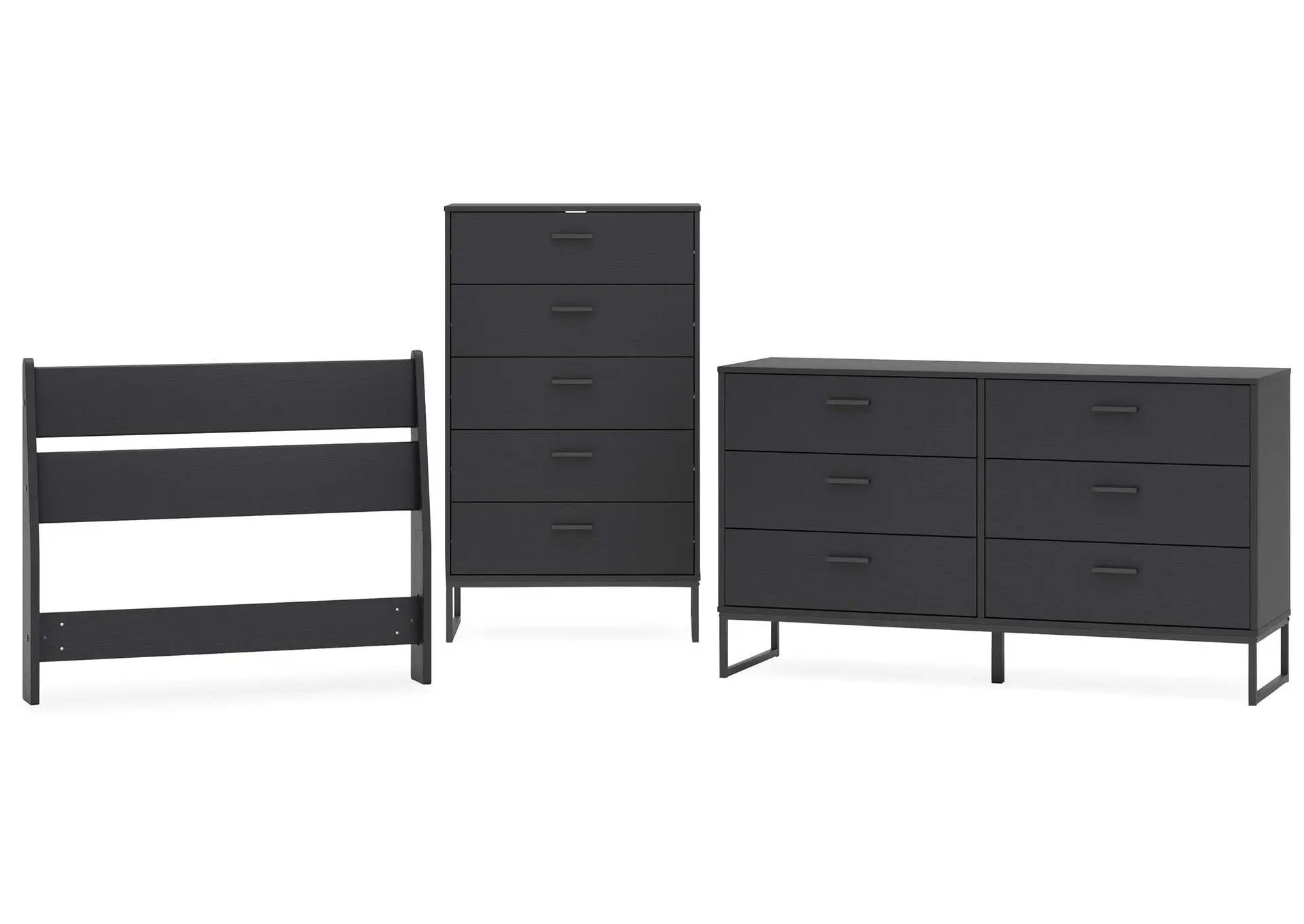 Socalle Twin Panel Headboard with Dresser and Chest