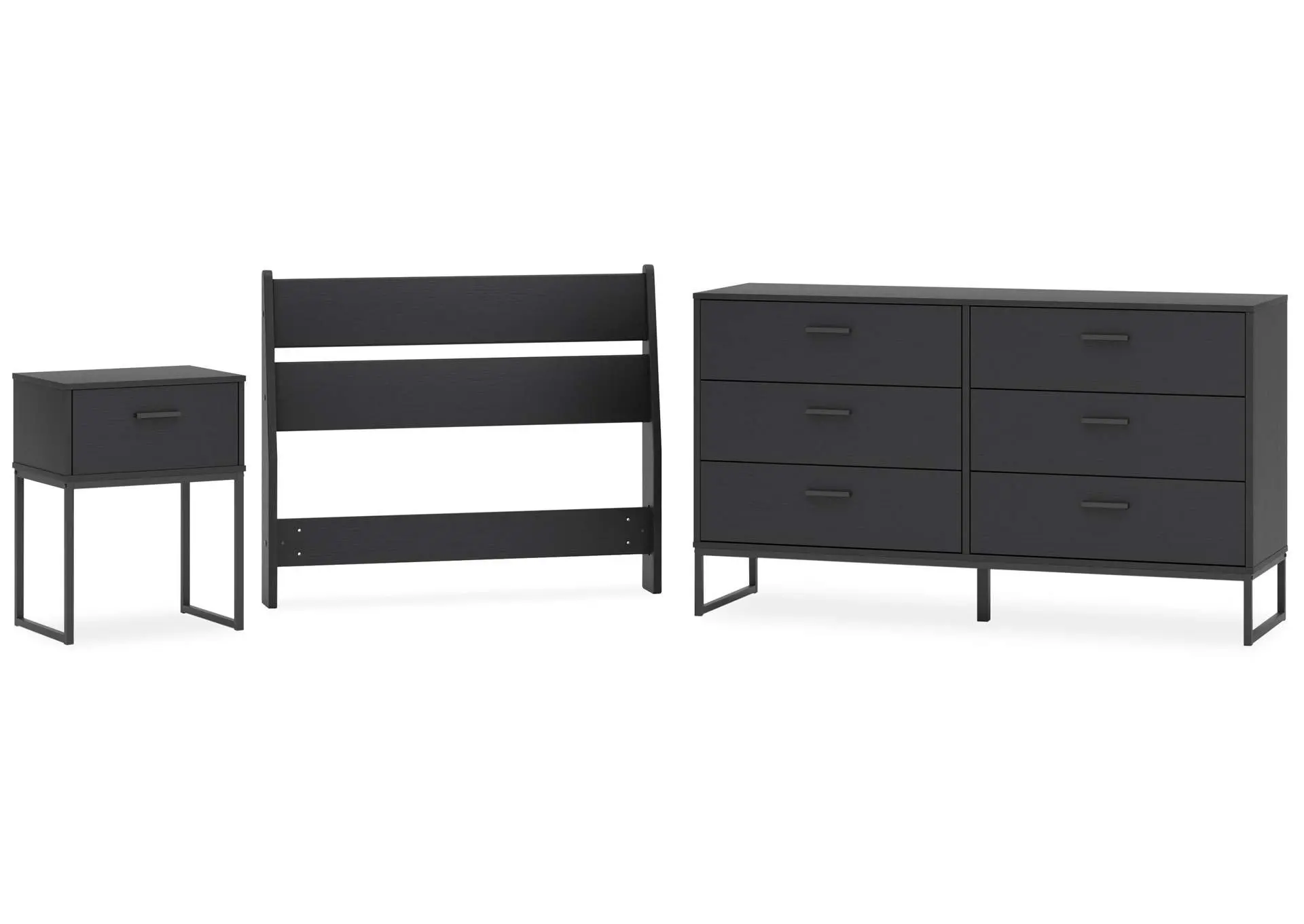 Socalle Twin Panel Headboard with Dresser and Nightstand