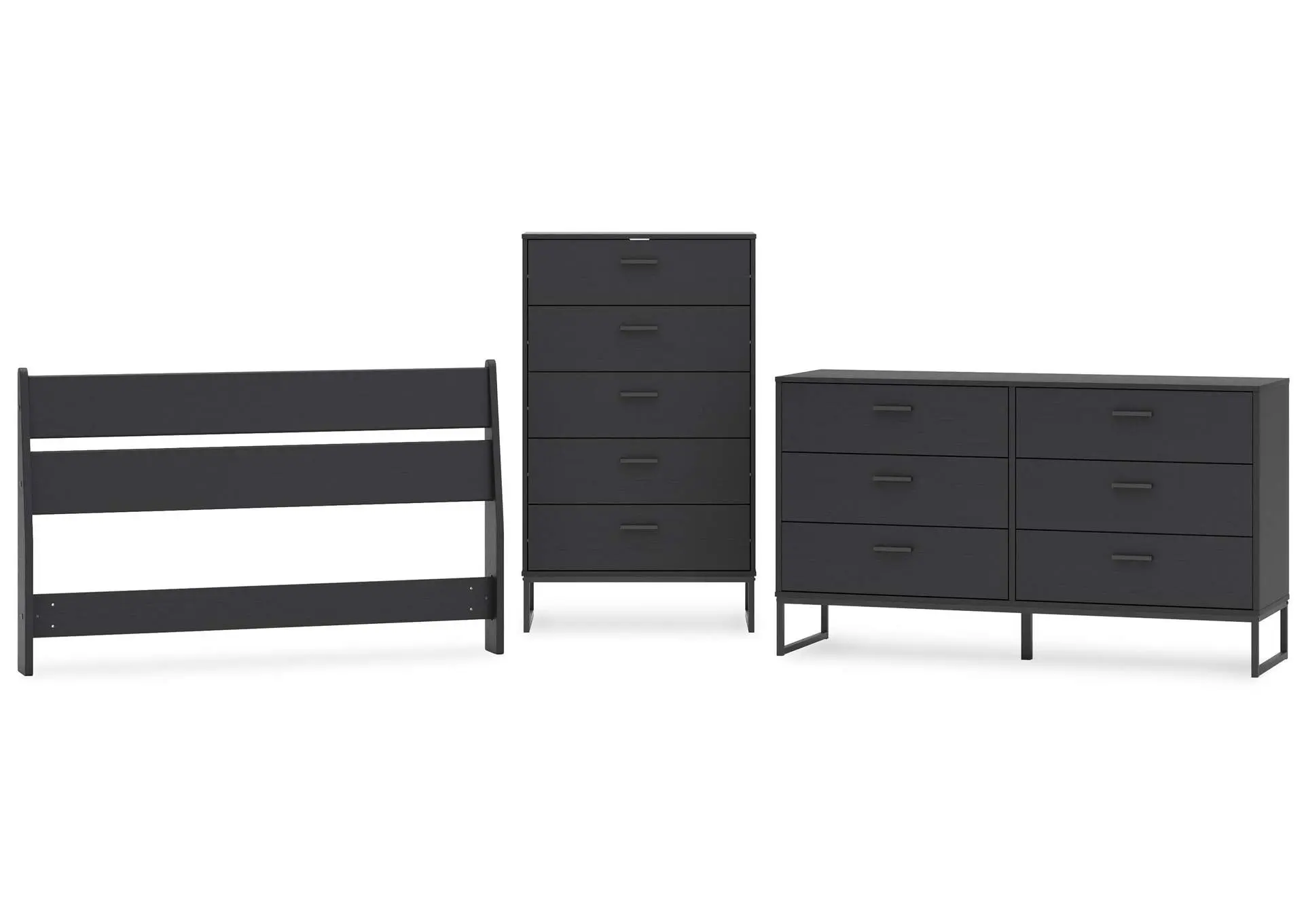 Socalle Full Panel Headboard with Dresser and Chest