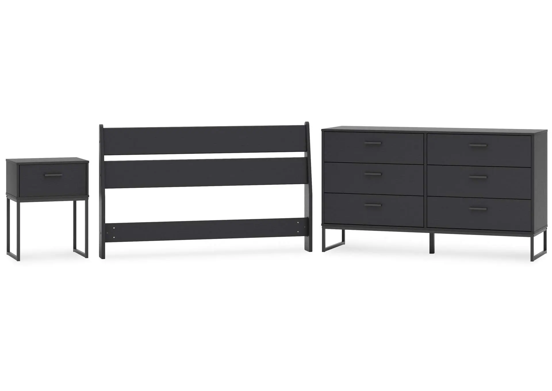 Socalle Full Panel Headboard with Dresser and Nightstand