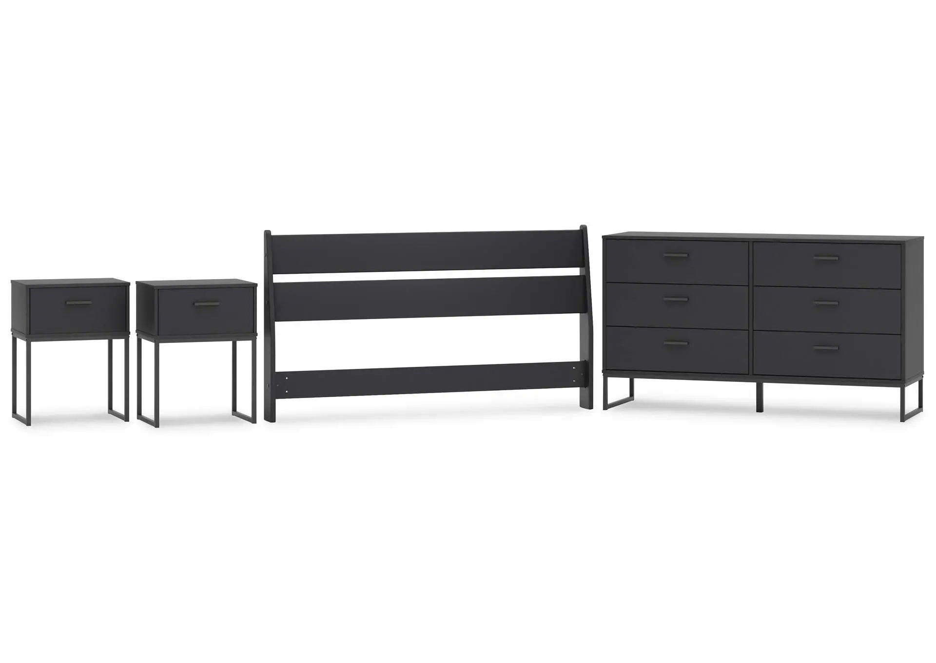 Socalle Queen Panel Headboard with Dresser and 2 Nightstands